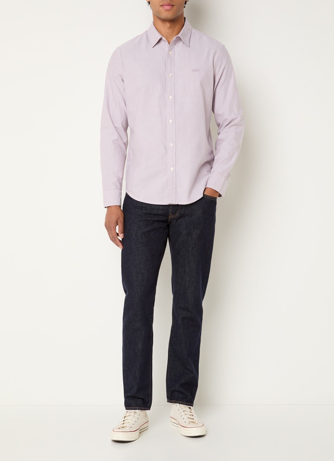 Levi's 502 slim fit jeans met donkere wassing - voorkant 5 indigo