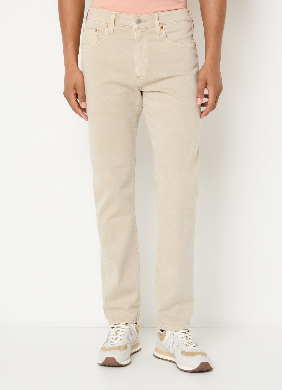 Levi's 502 slim fit jeans met gekleurde wassing - detail 4 vanillegeel
