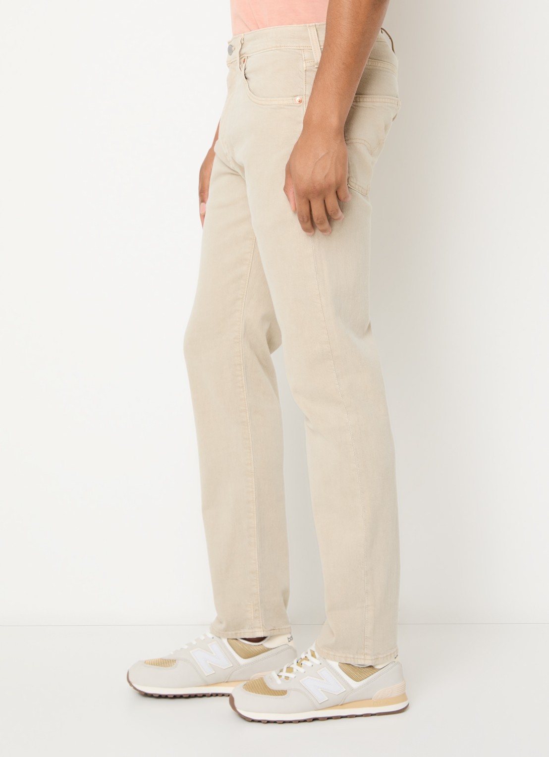 Levi's 502 slim fit jeans met gekleurde wassing - detail 5 vanillegeel