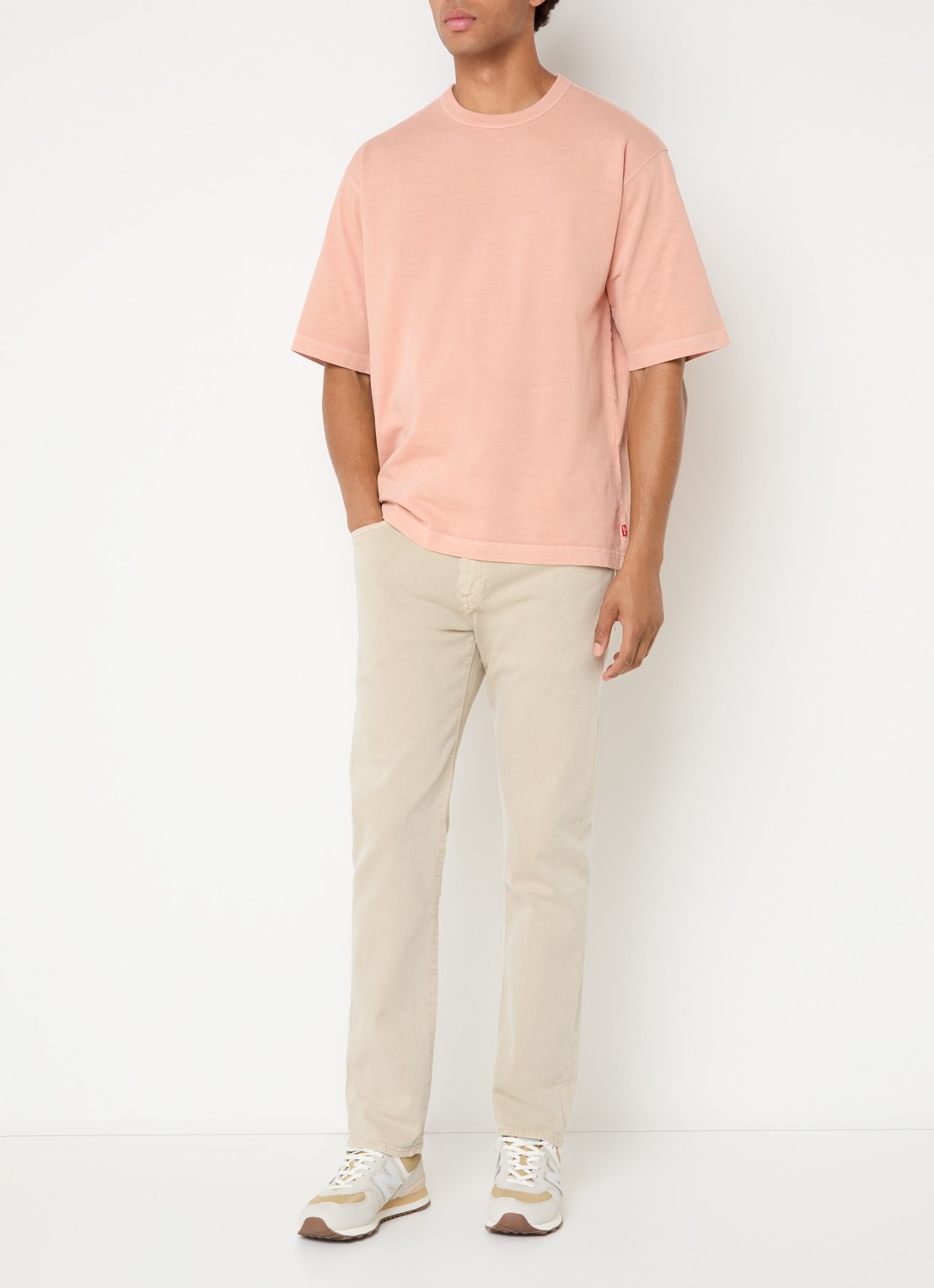 Levi's 502 slim fit jeans met gekleurde wassing - voorkant 2 vanillegeel