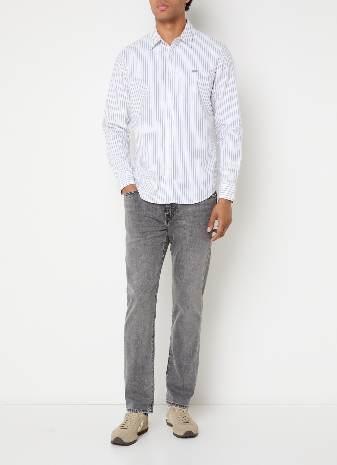 Levi's 502 slim fit jeans met gekleurde wassing - voorkant 5 grijs