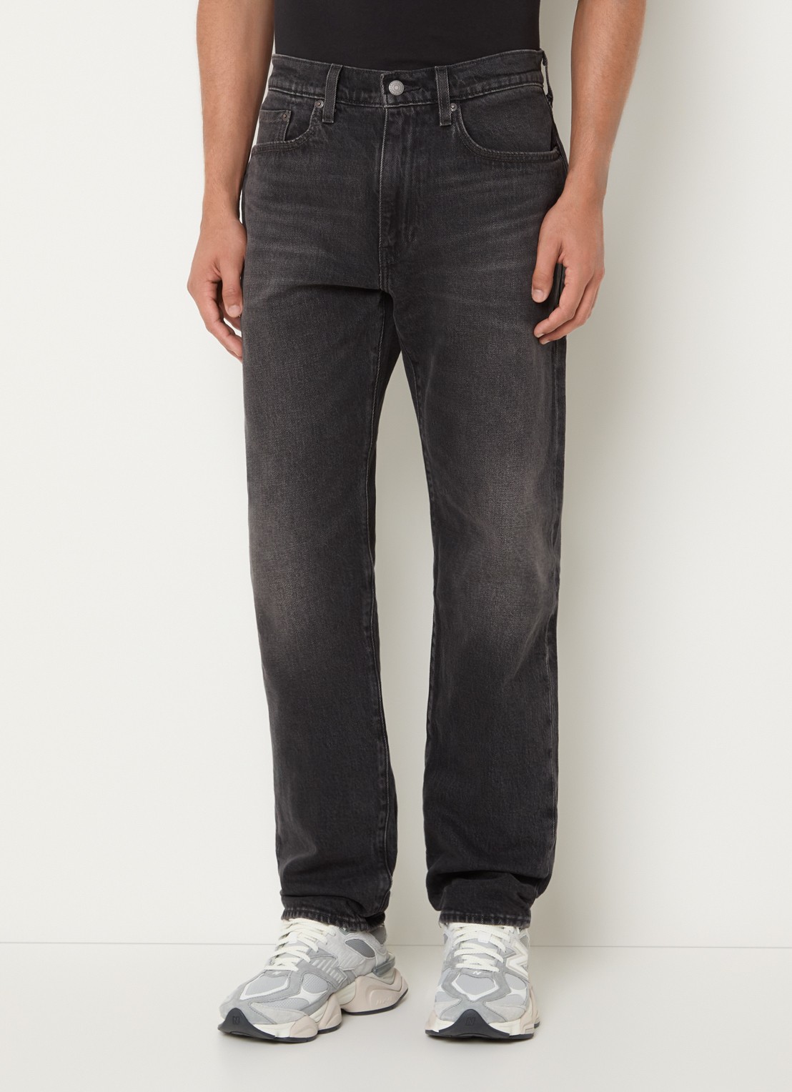 Levi's 502 straight fit jeans met gekleurde wassing - detail 3 antraciet