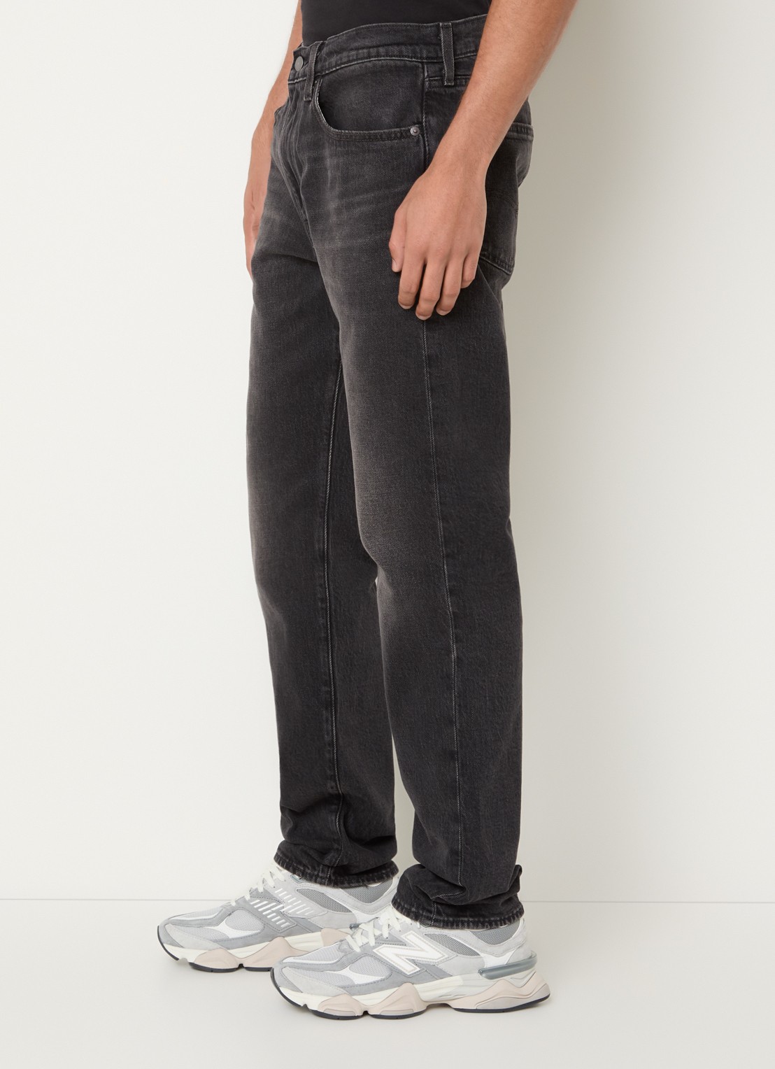 Levi's 502 straight fit jeans met gekleurde wassing - detail 4 antraciet