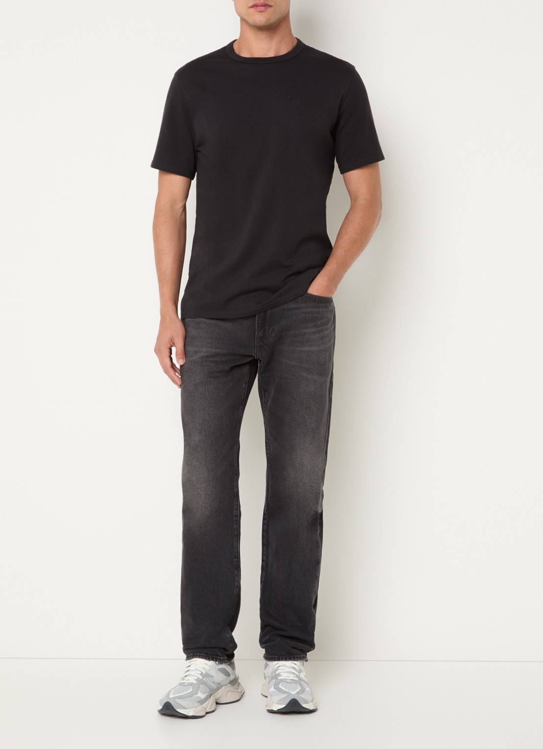 Levi's 502 straight fit jeans met gekleurde wassing - voorkant 2 antraciet