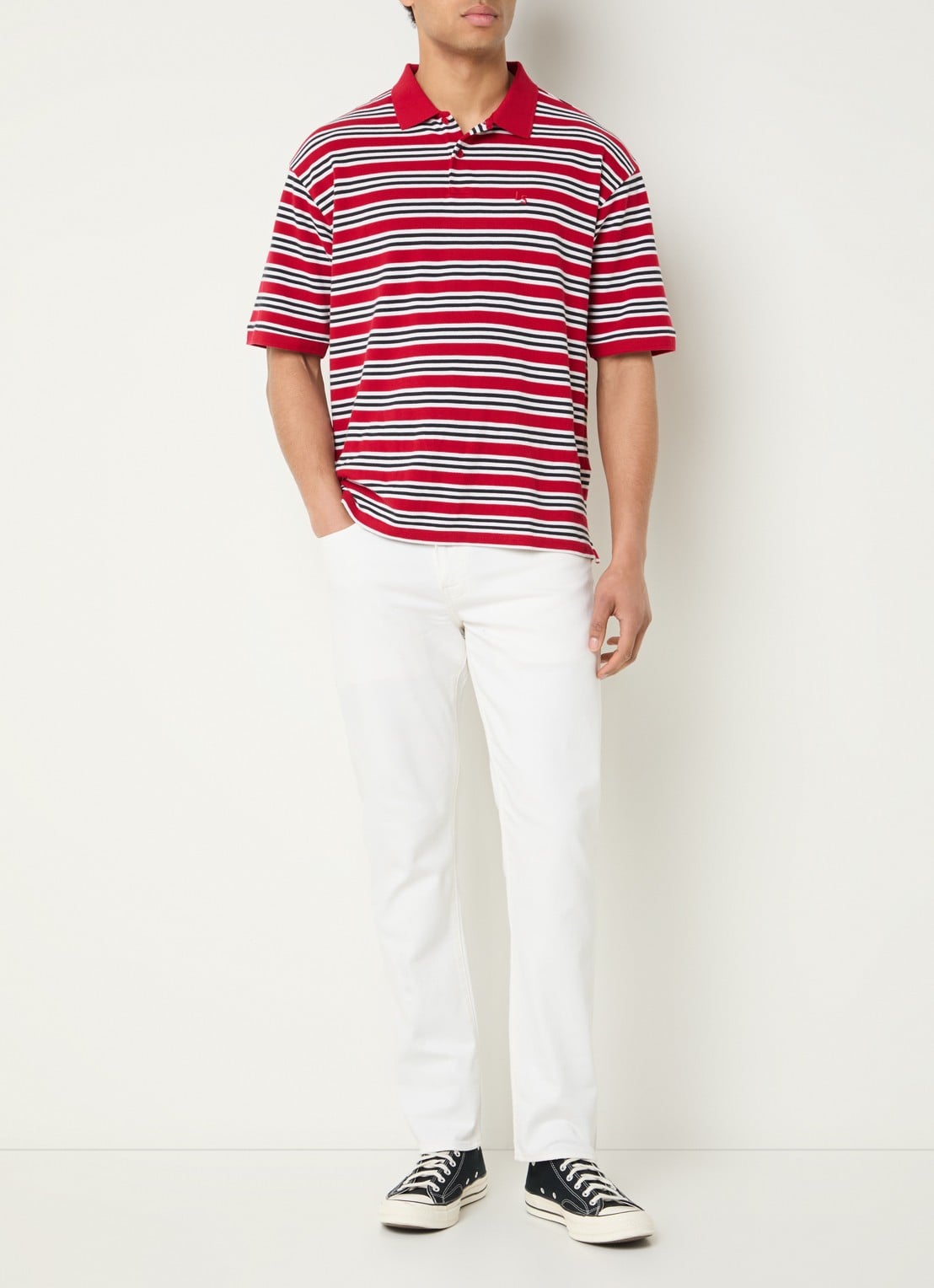 Levi's 502 tapered jeans in gekleurde wassing - voorkant 3 wit