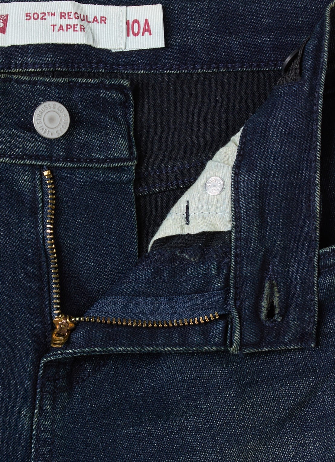 Levi's 502 tapered jeans met donkere wassing - detail 3 indigo