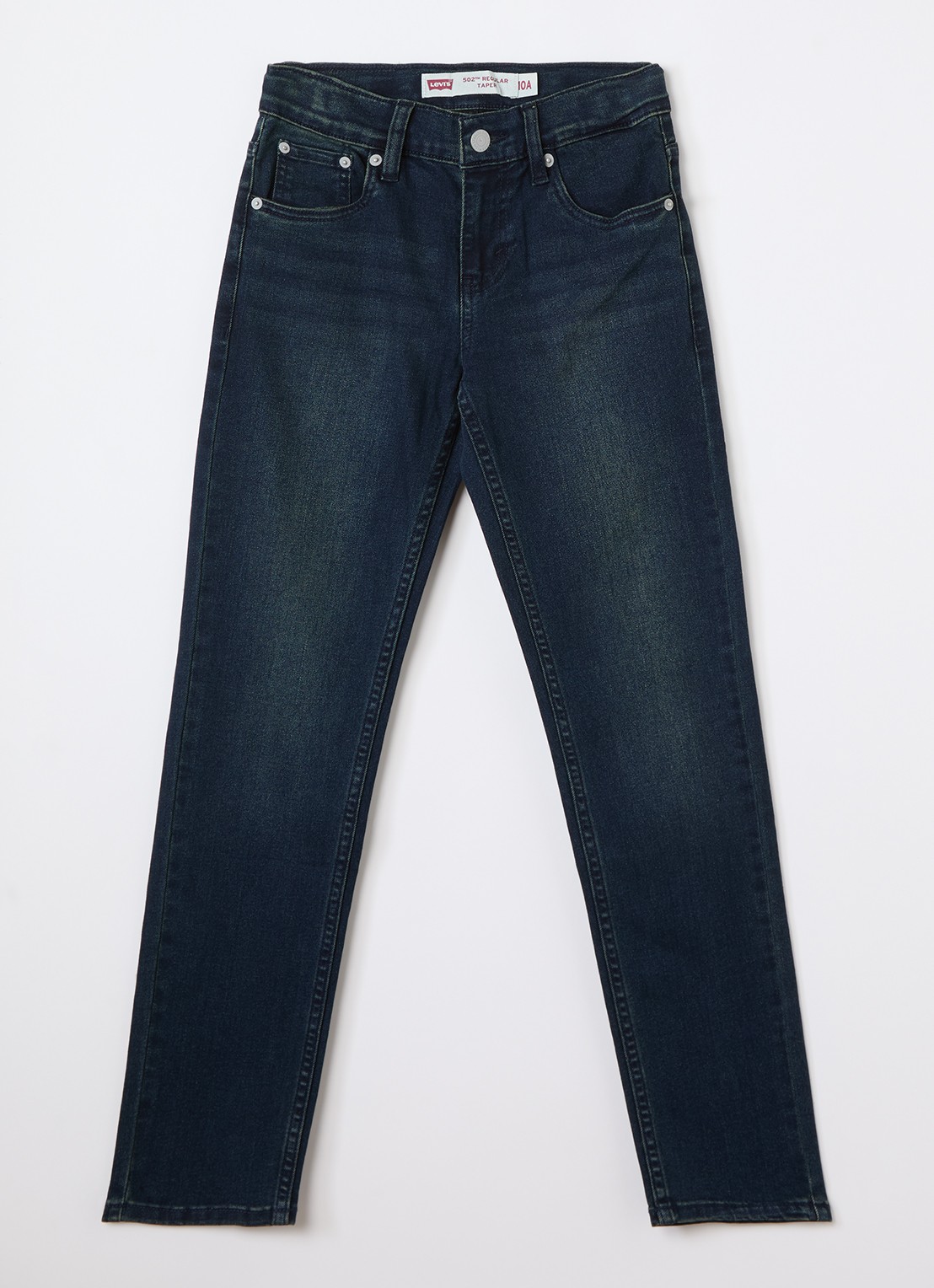 Levi's 502 tapered jeans met donkere wassing - voorkant indigo
