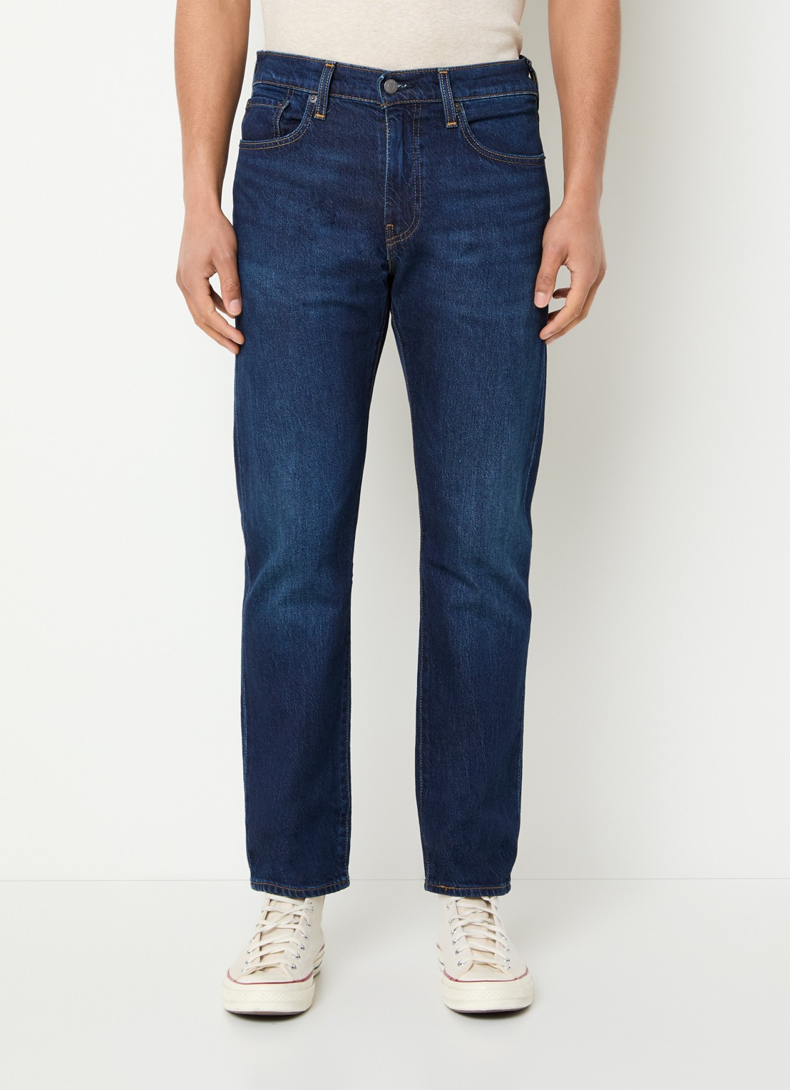 Levi's 502 tapered jeans  met donkere wassing - detail 4 indigo
