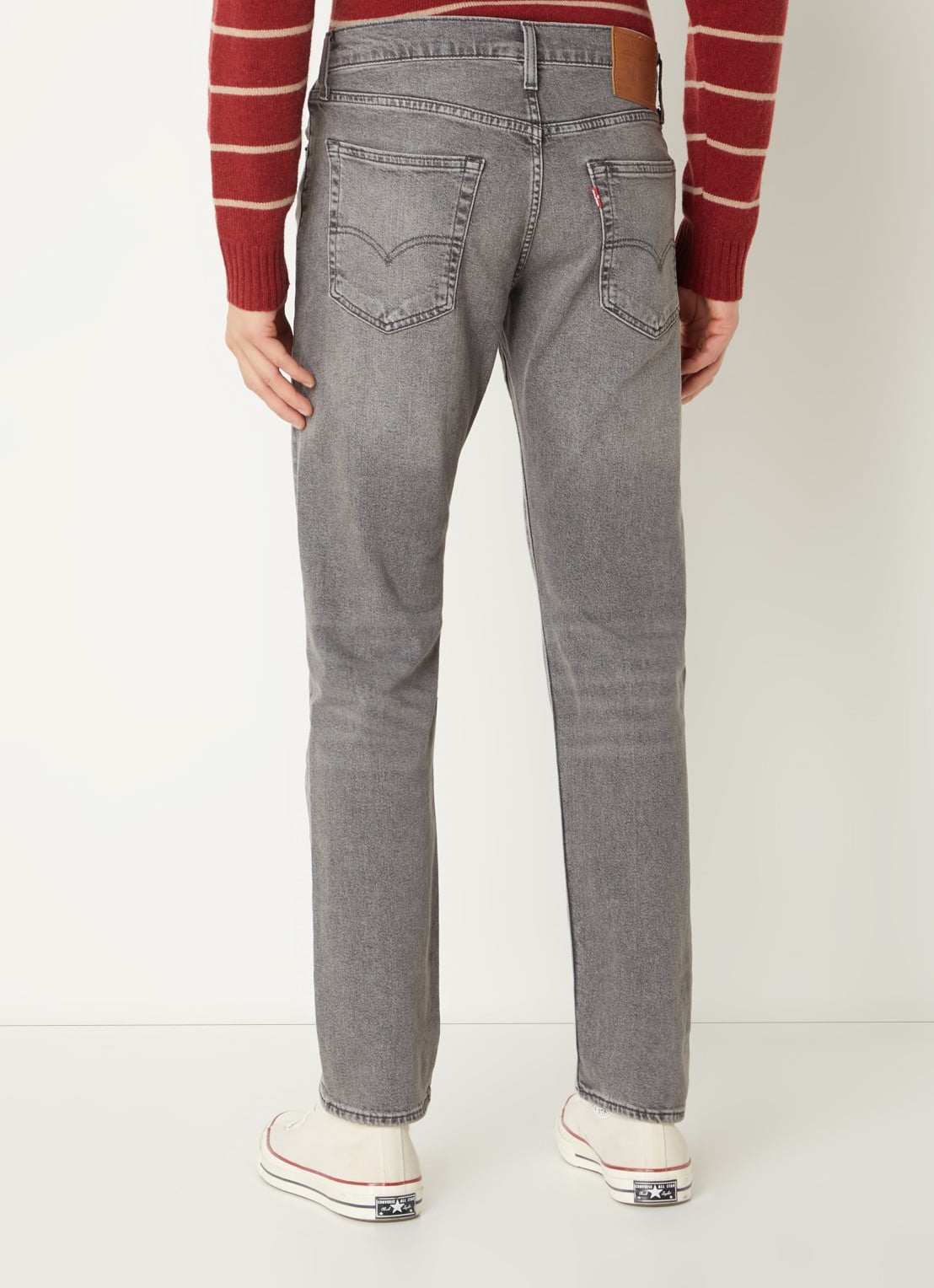 Levi's 502 tapered jeans met gekleurde wassing - achterkant 3 grijs