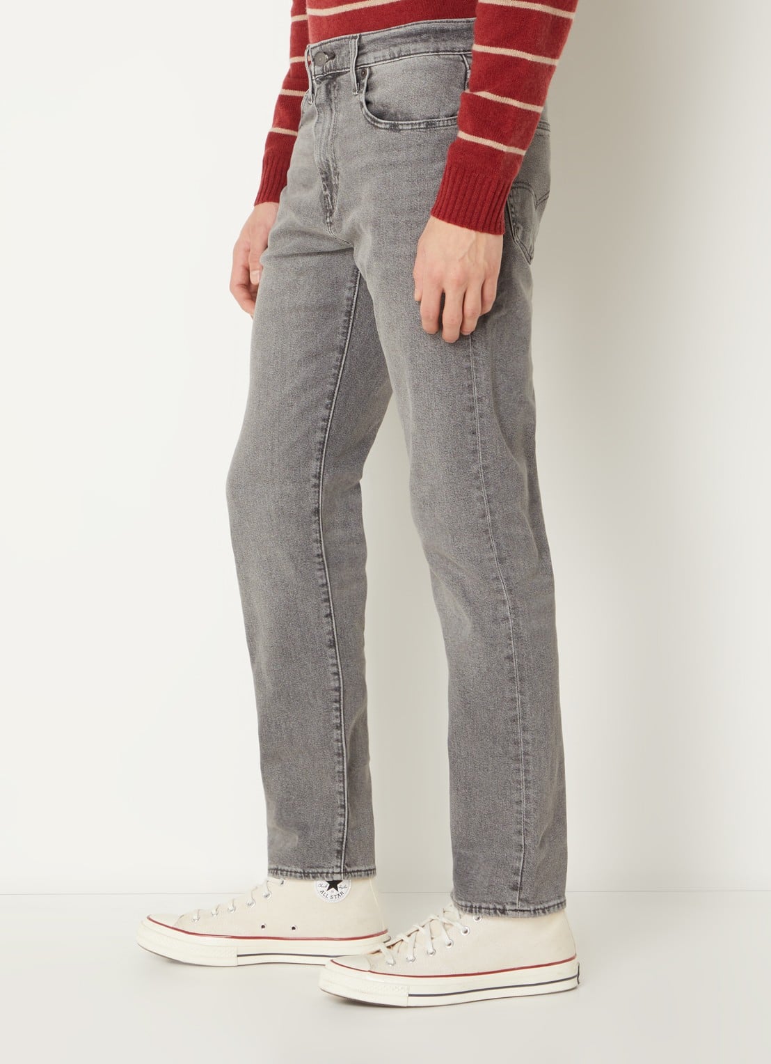 Levi's 502 tapered jeans met gekleurde wassing - detail 5 grijs