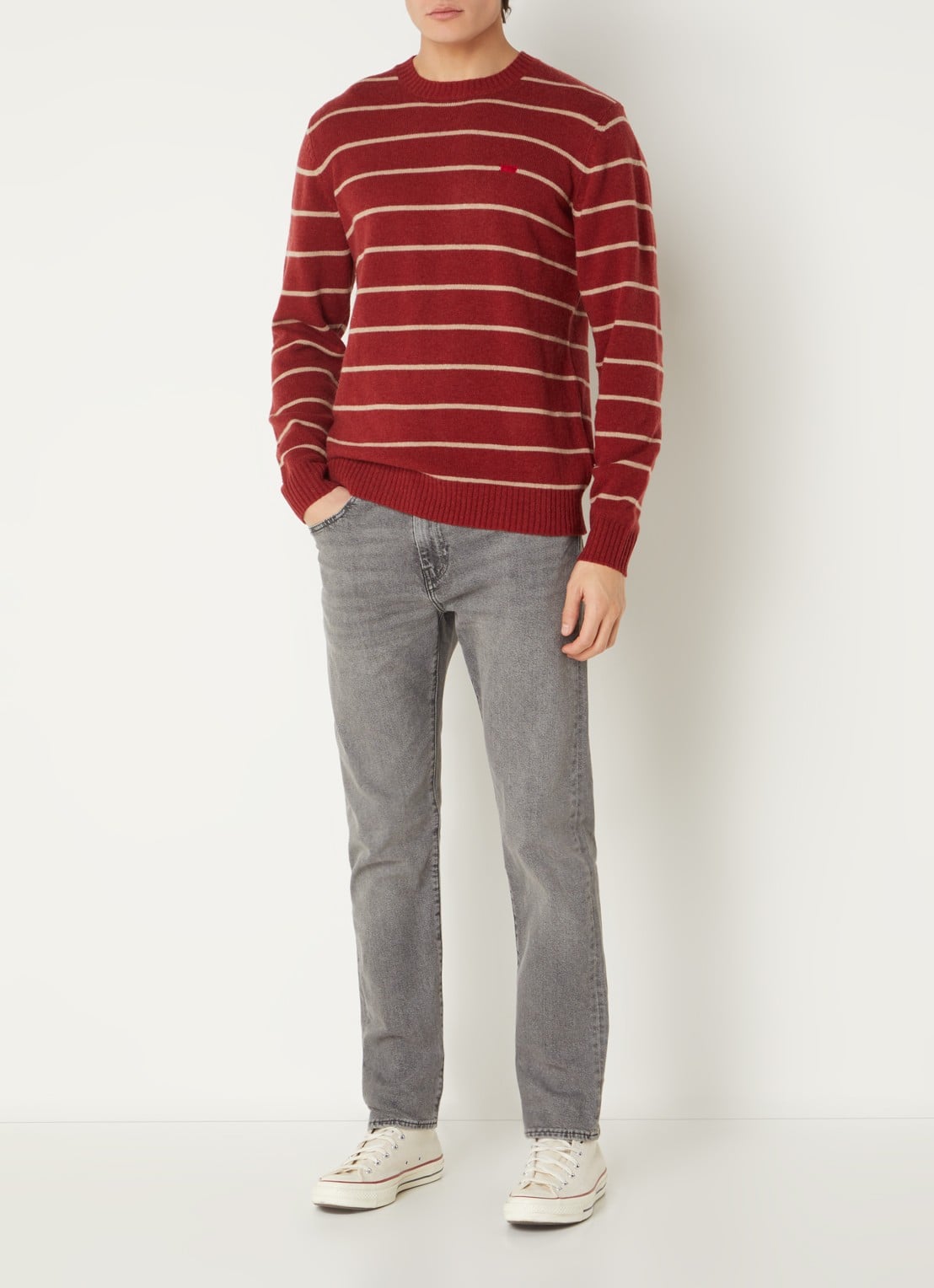 Levi's 502 tapered jeans met gekleurde wassing - voorkant 2 grijs