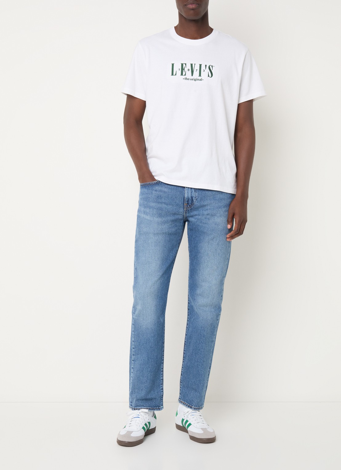 Levi's 502 tapered jeans  met medium wassing - voorkant 2 indigo