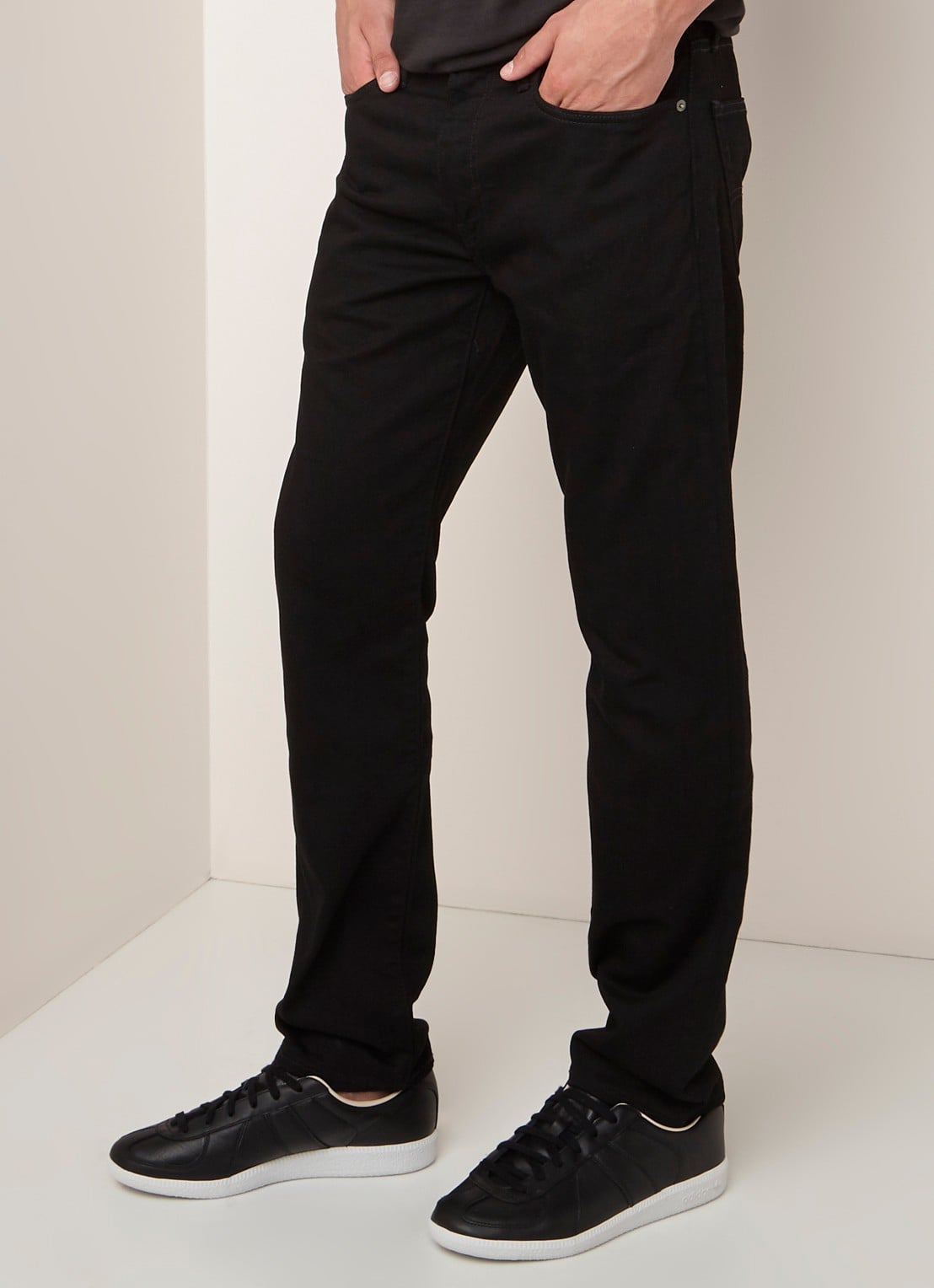 Levi's 502 tapered jeans met stretch - detail 5 zwart