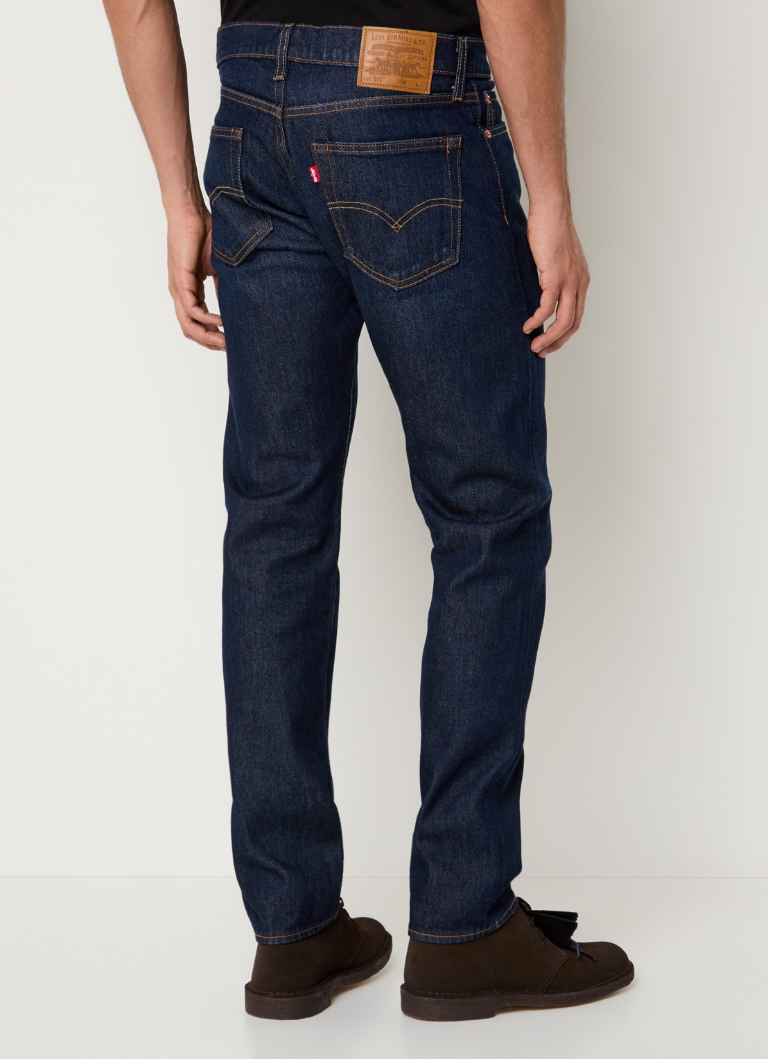 Levi's 511 slim fit jeans met donkere wassing - achterkant indigo