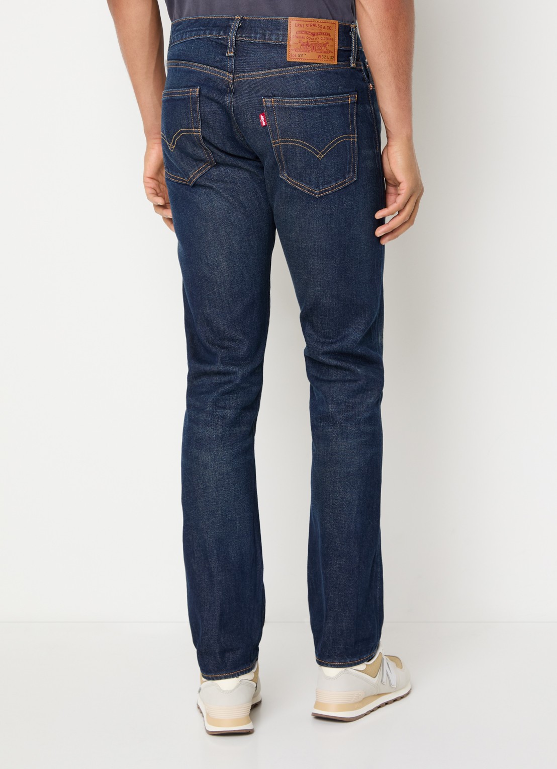 Levi's 511 slim fit jeans met donkere wassing - achterkant 3 indigo