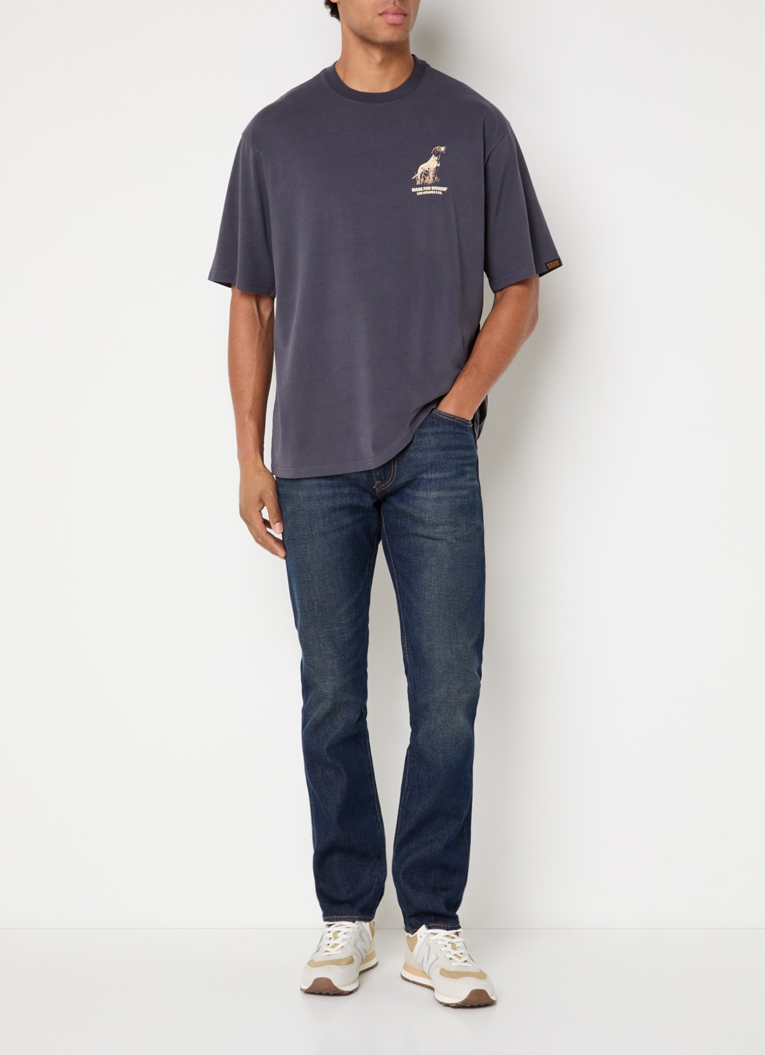 Levi's 511 slim fit jeans met donkere wassing - voorkant 2 indigo