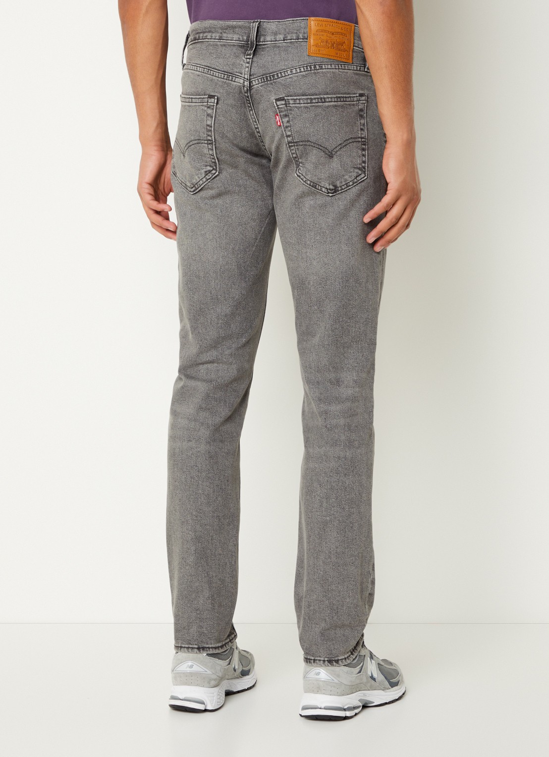 Levi's 511 slim fit jeans met gekleurde wassing - achterkant grijs
