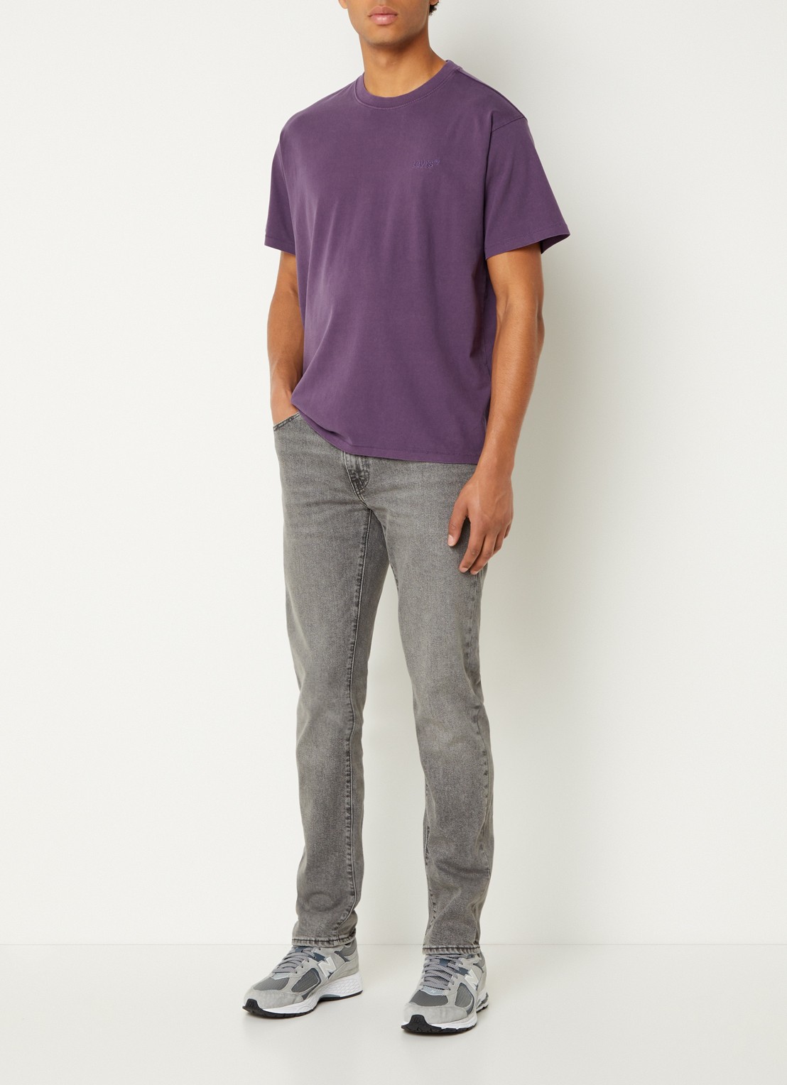 Levi's 511 slim fit jeans met gekleurde wassing - voorkant 3 grijs