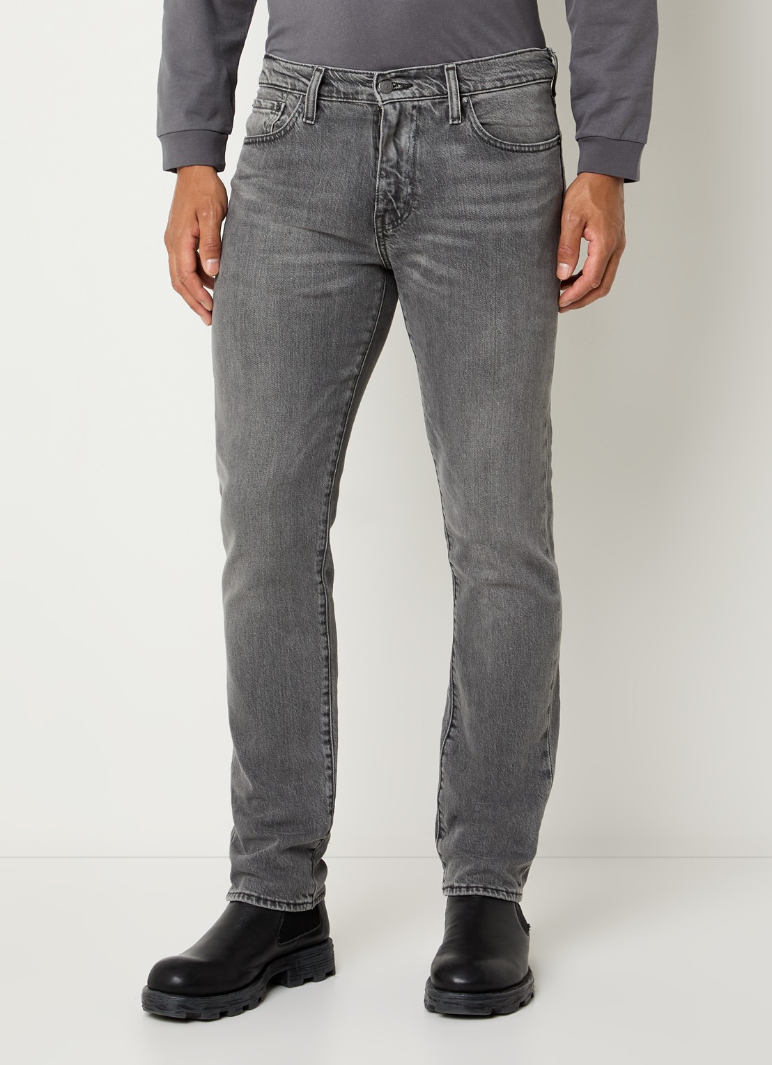 Levi's 511 slim fit jeans met gekleurde wassing - detail 4 grijs