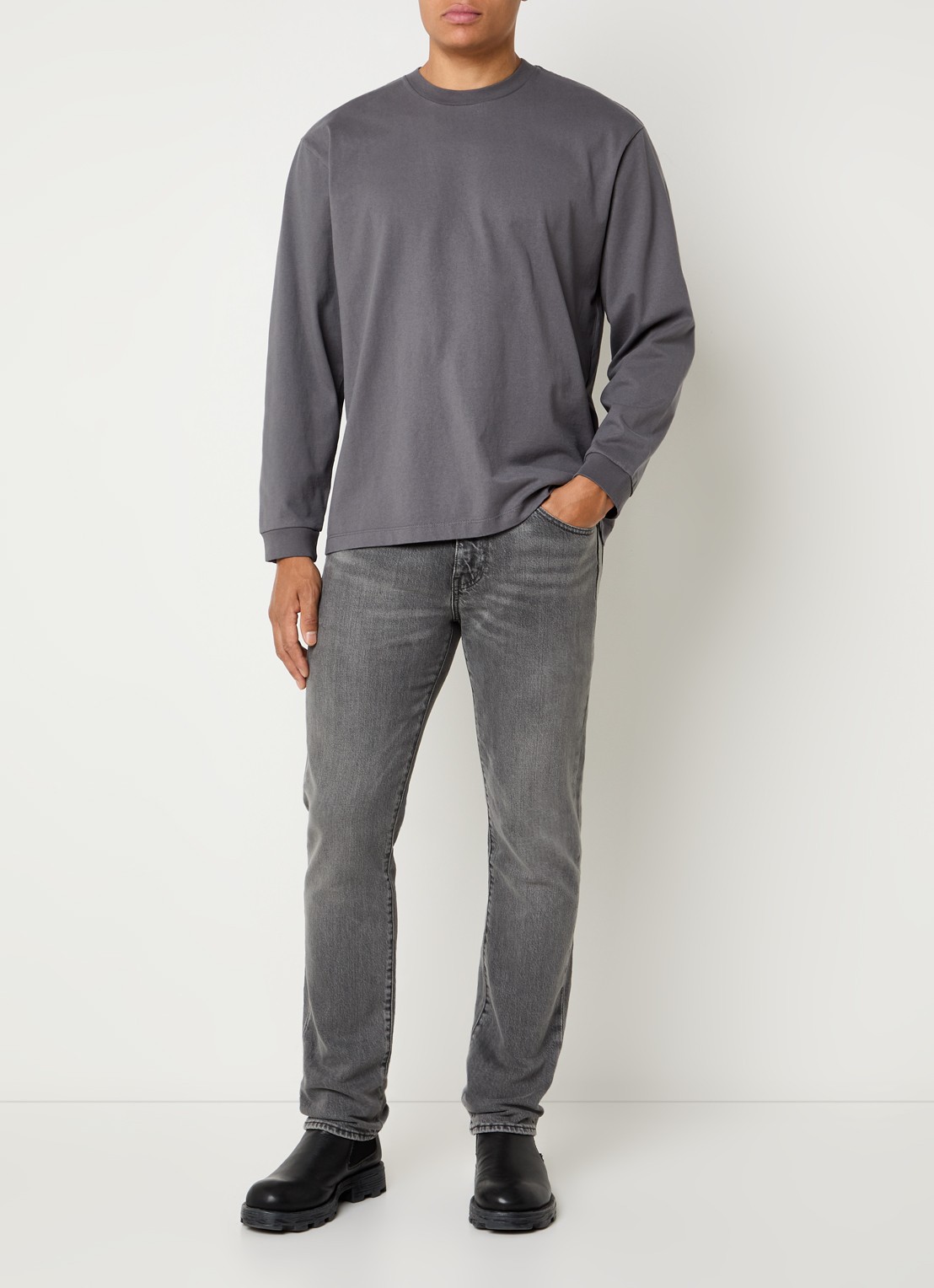 Levi's 511 slim fit jeans met gekleurde wassing - voorkant 3 grijs