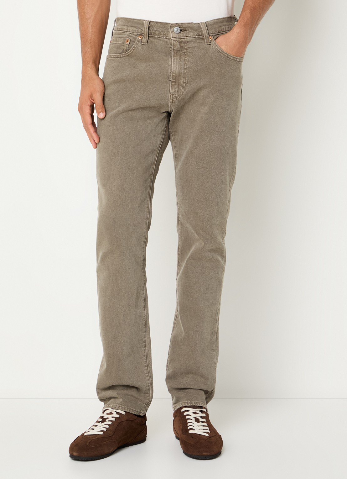 Levi's 511 slim fit jeans met gekleurde wassing - detail grijs