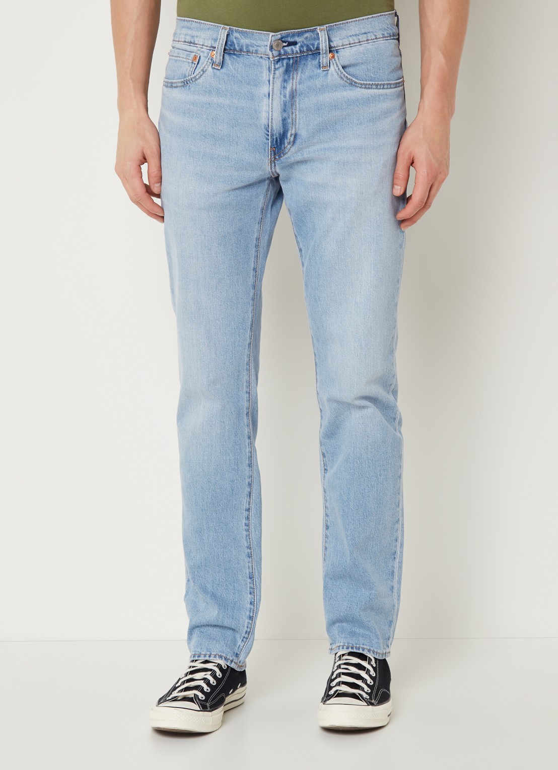 Levi's 511 Slim fit jeans met lichte wassing - detail indigo