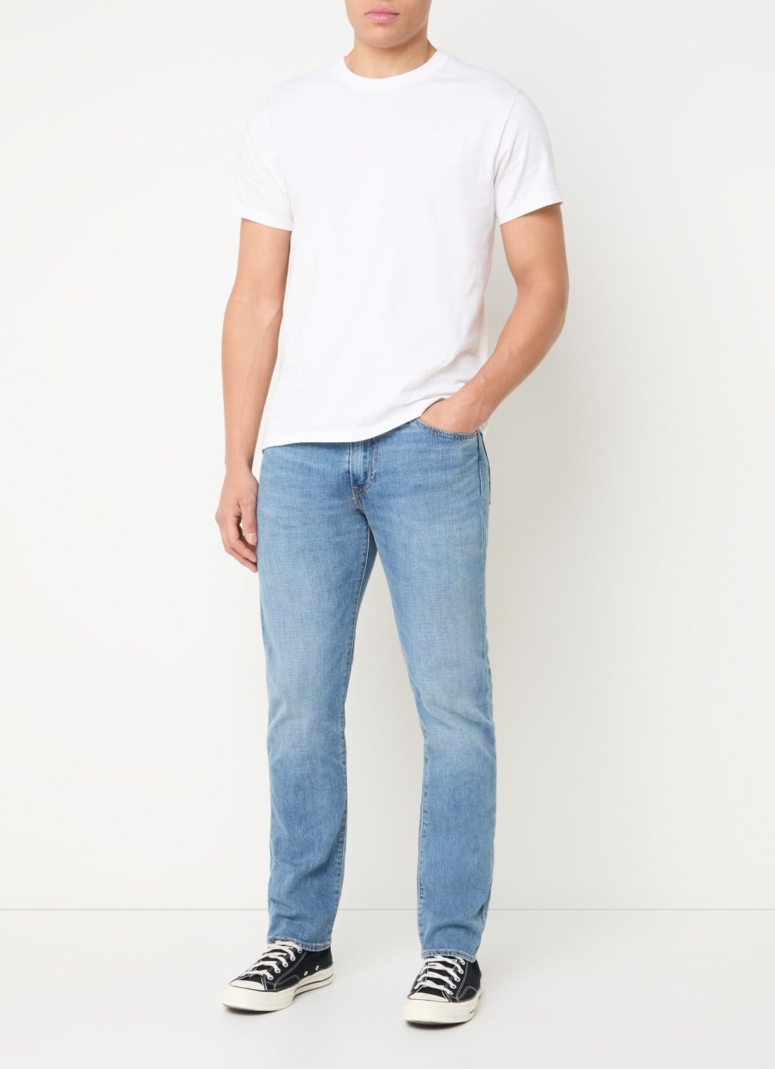 Levi's 511 slim fit jeans met lichte wassing - voorkant 3 indigo