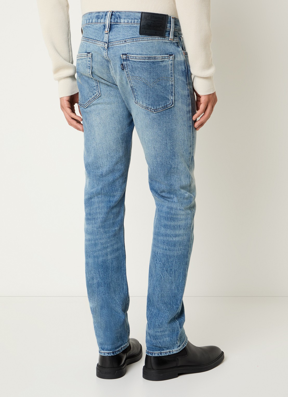 Levi's 511 slim fit jeans met lichte wassing - achterkant 3 indigo