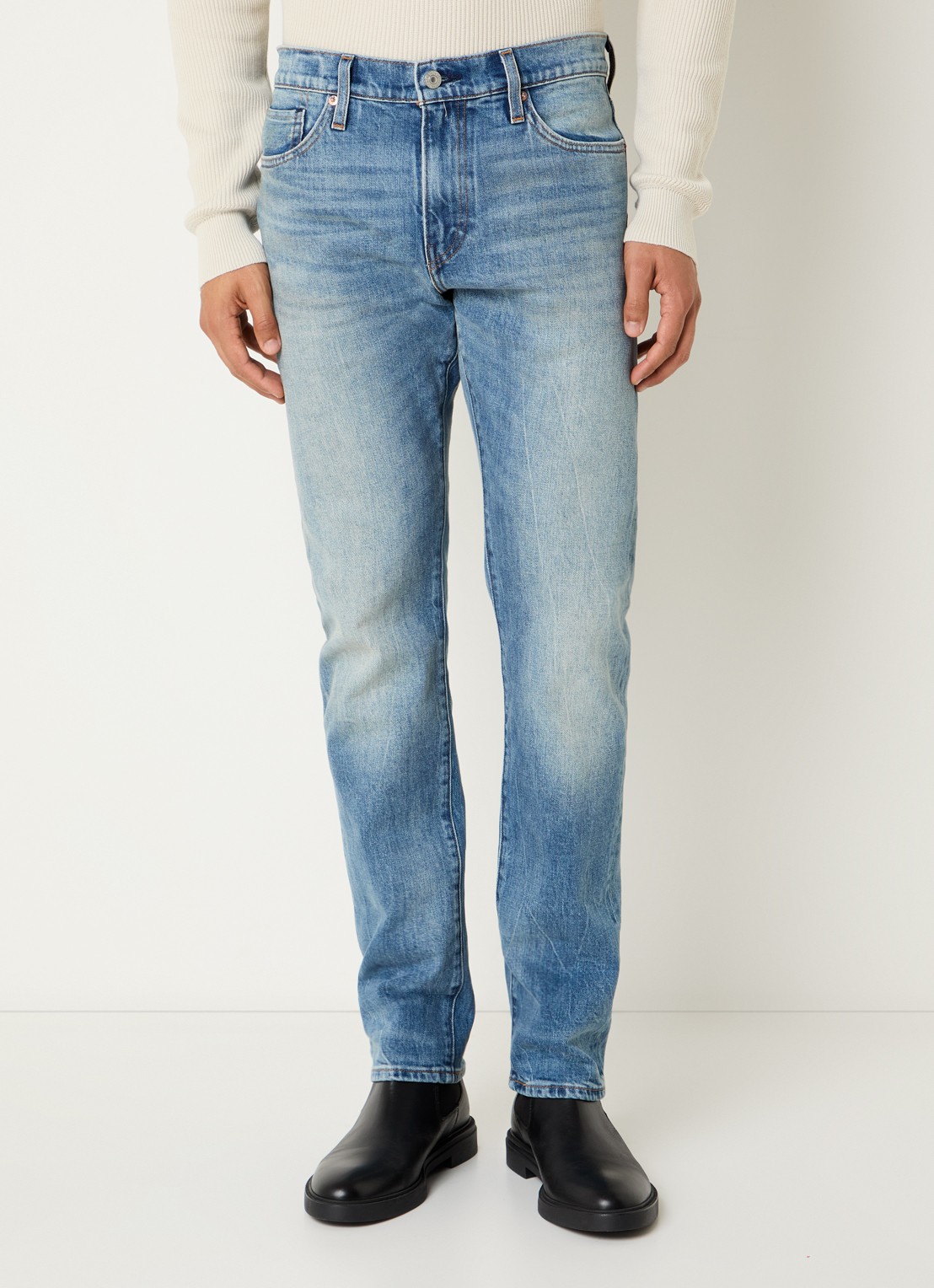 Levi's 511 slim fit jeans met lichte wassing - detail indigo