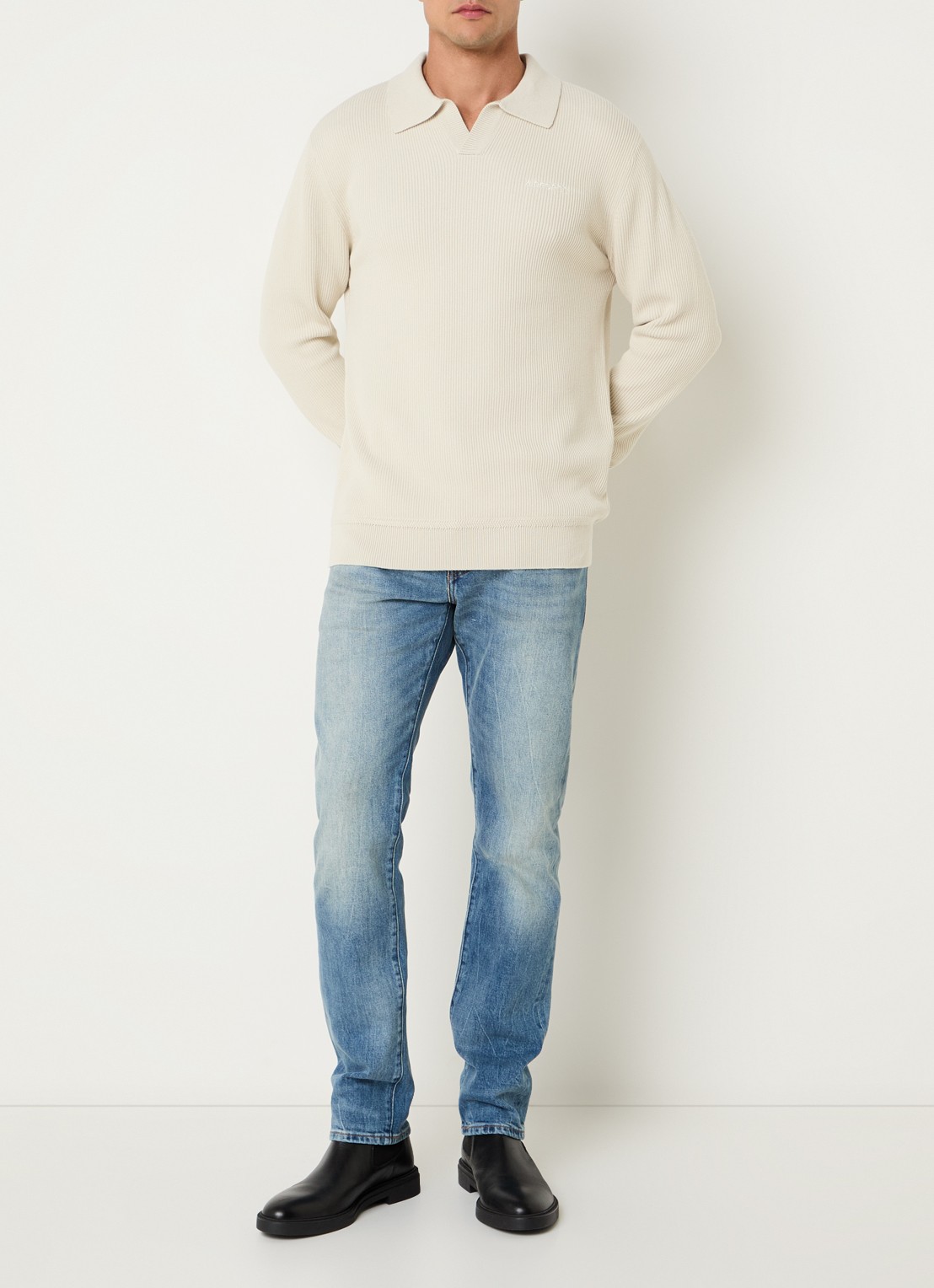 Levi's 511 slim fit jeans met lichte wassing - voorkant 5 indigo