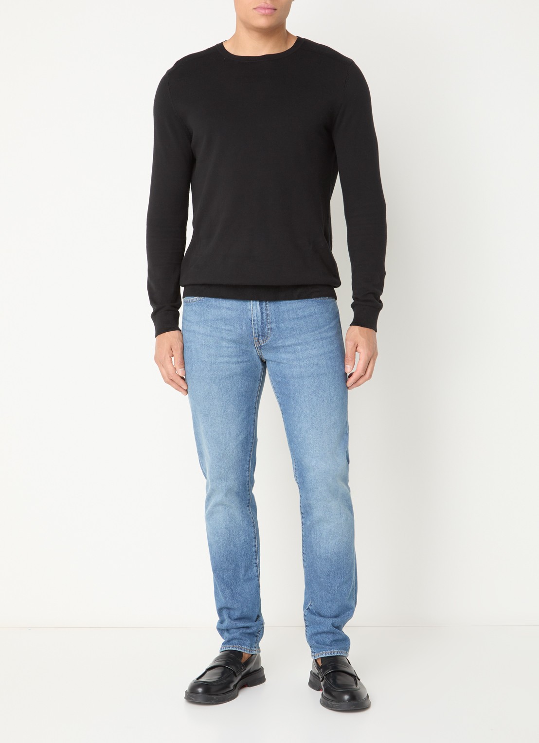 Levi's 511 slim fit jeans met medium wassing en steekzakken - voorkant 2 indigo