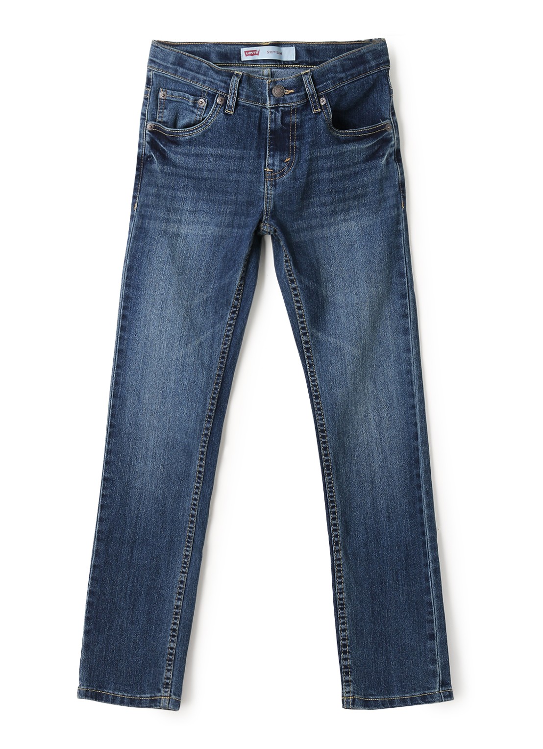 Levi's 511 slim fit jeans met medium wassing - voorkant jeans