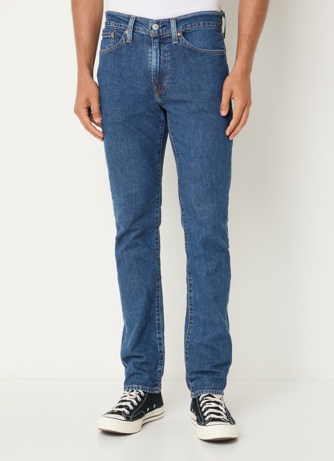 Levi's 511 slim fit jeans met medium wassing - detail indigo