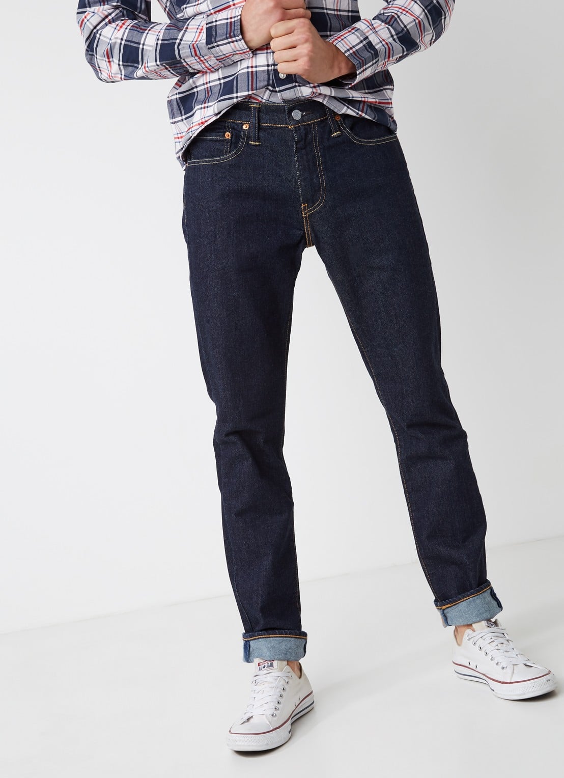 Levi's 511 slim fit jeans met stretch in donkere wassing - detail 5 indigo