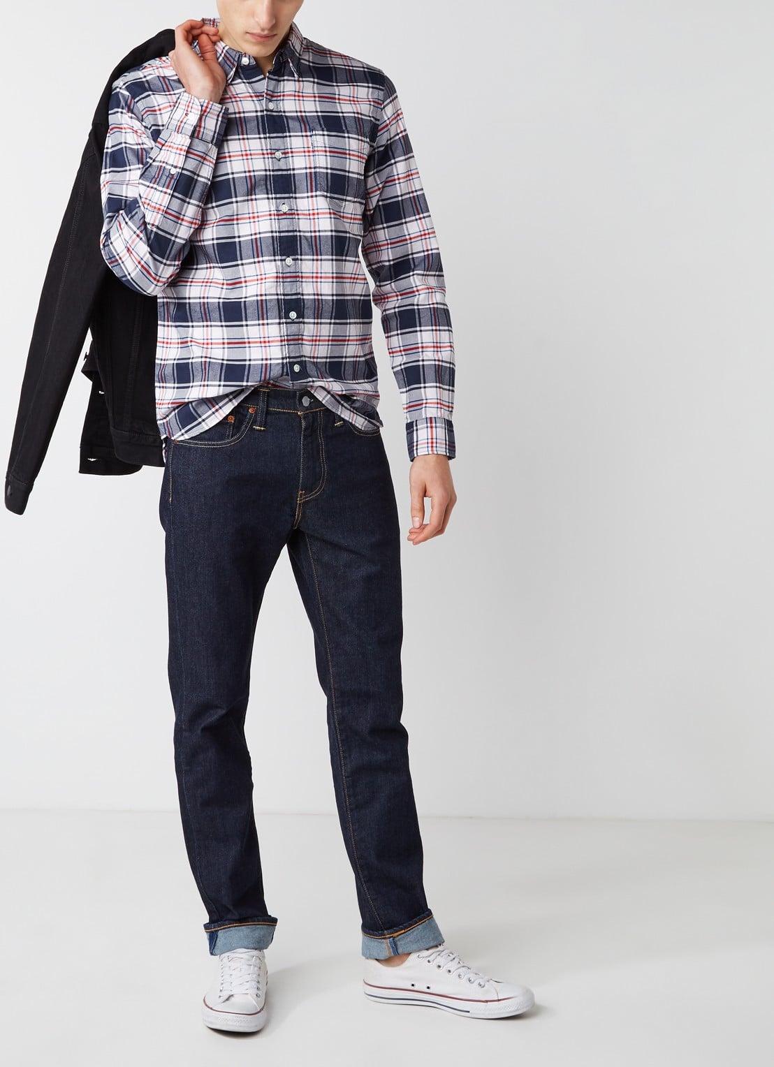 Levi's 511 slim fit jeans met stretch in donkere wassing - voorkant 3 indigo