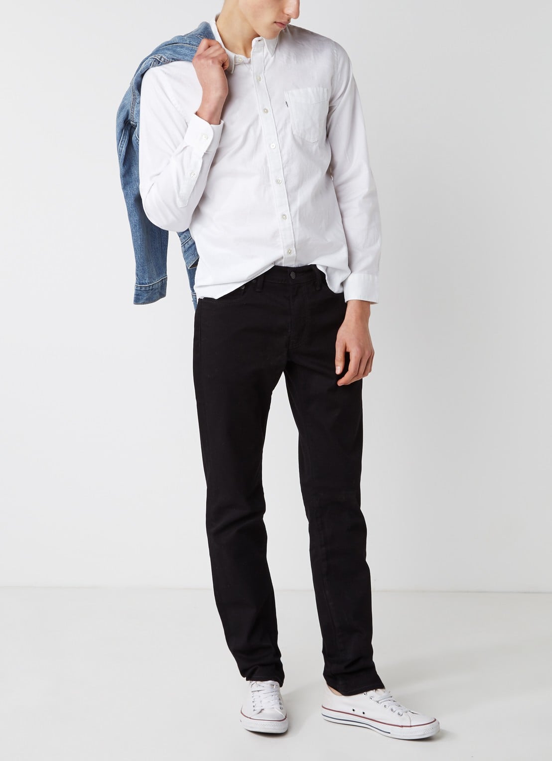 Levi's 511 slim fit jeans met stretch - voorkant 2 zwart
