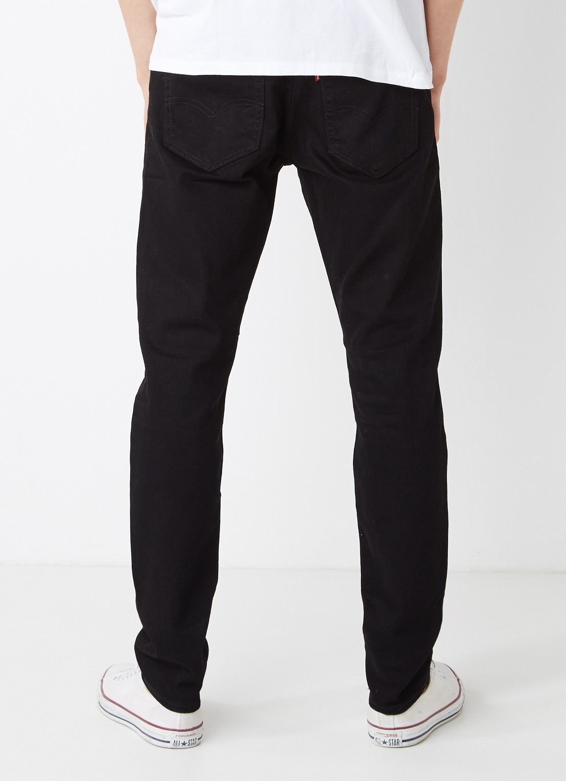 Levi's 512 high rise tapered jeans - achterkant 6 zwart