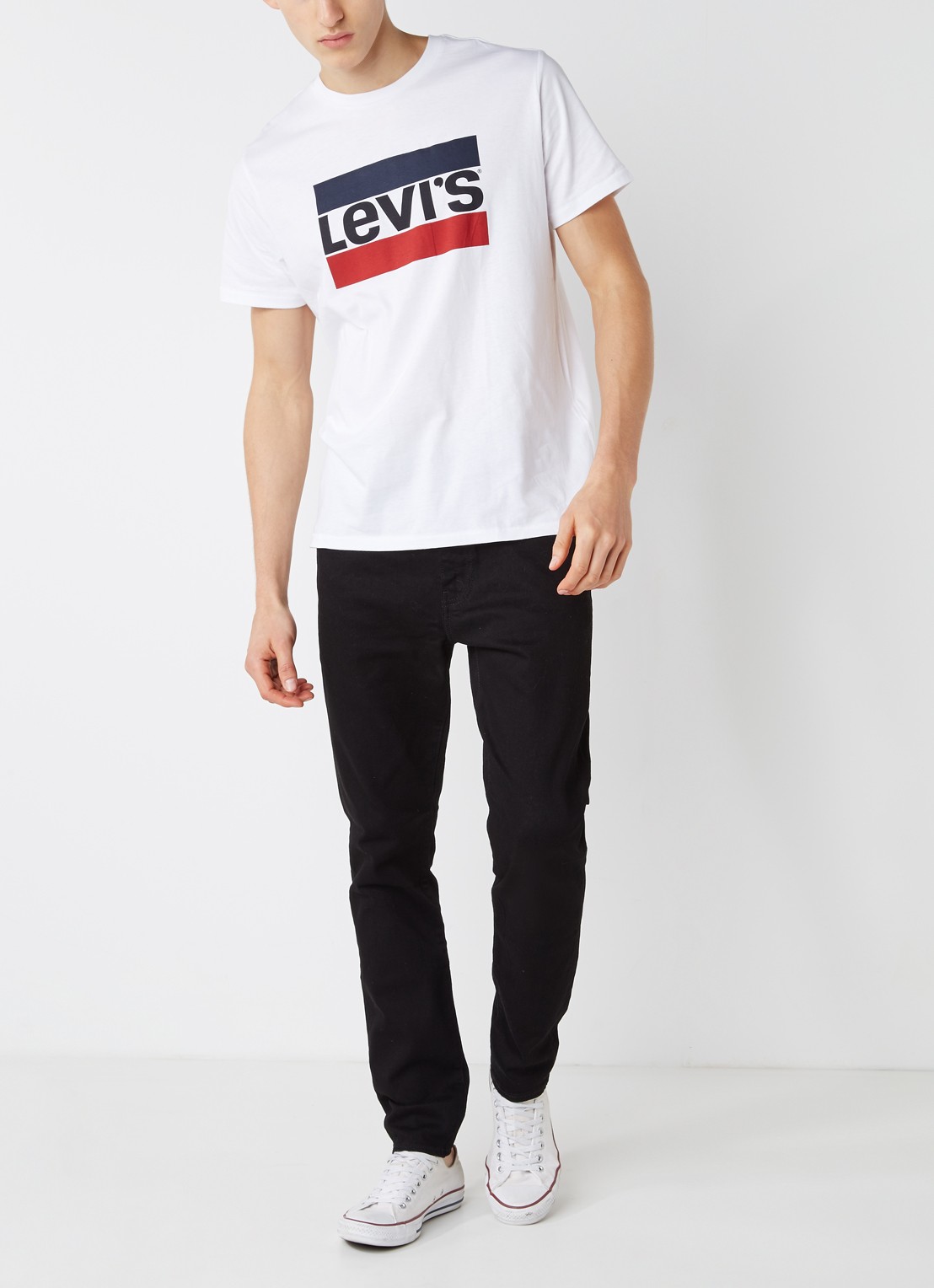 Levi's 512 high rise tapered jeans - voorkant 2 zwart