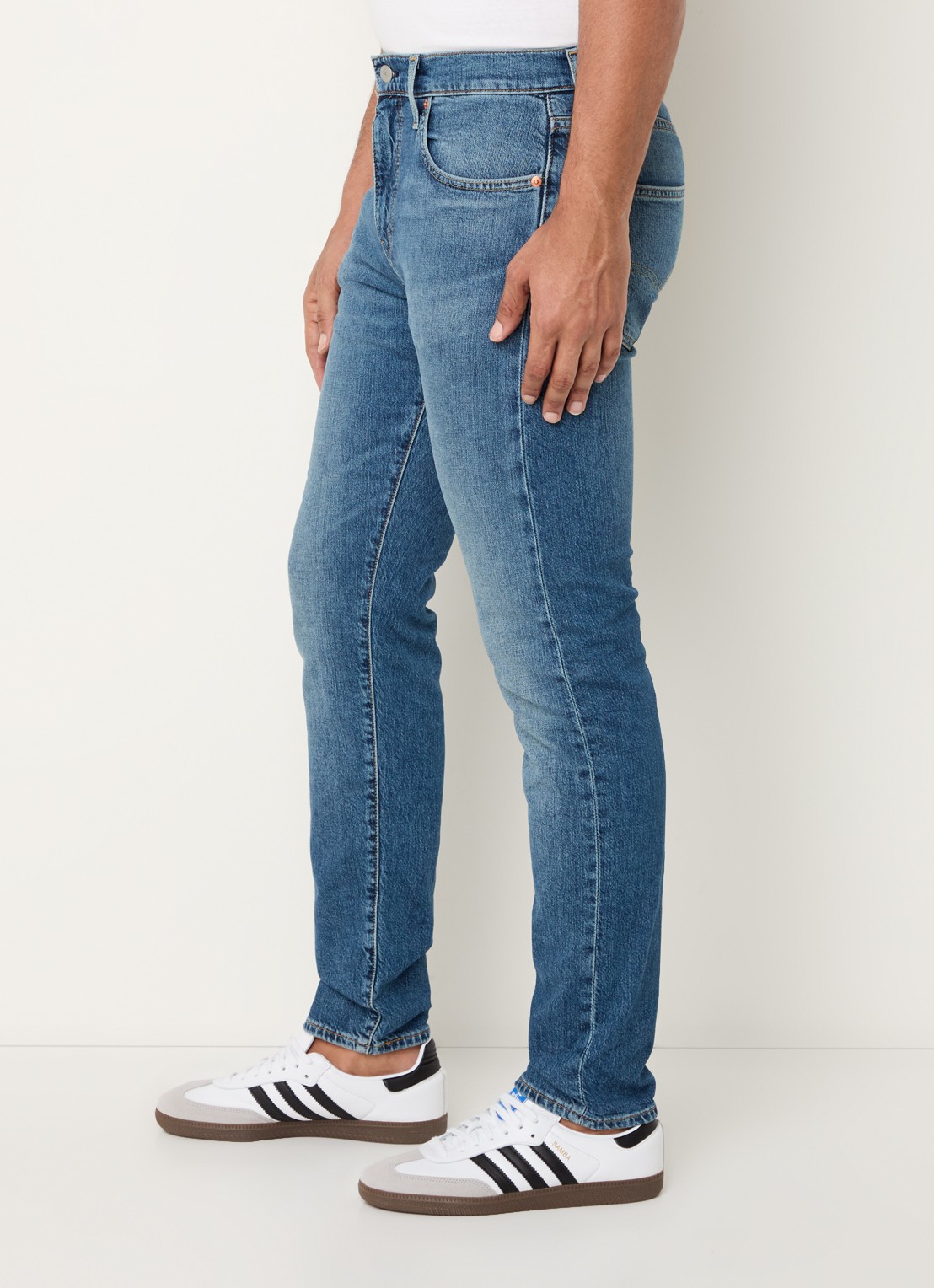 Levi's 512 slim fit jeans met donkere wassing - detail 5 indigo