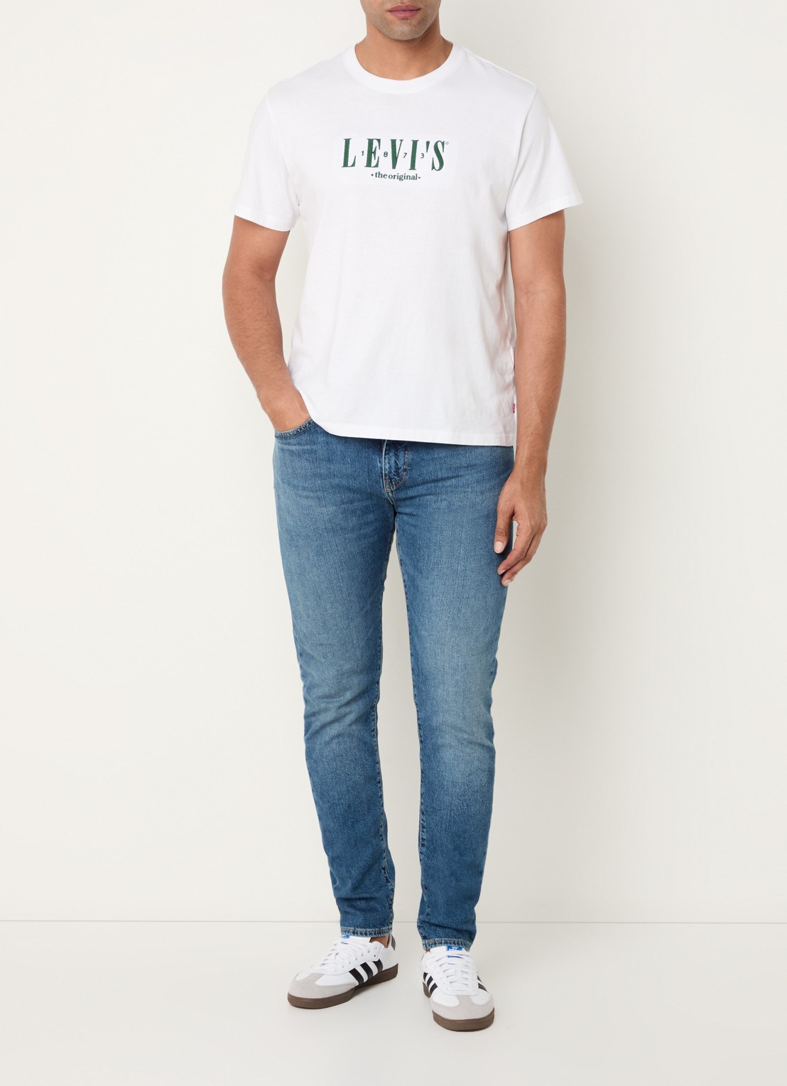 Levi's 512 slim fit jeans met donkere wassing - voorkant 3 indigo