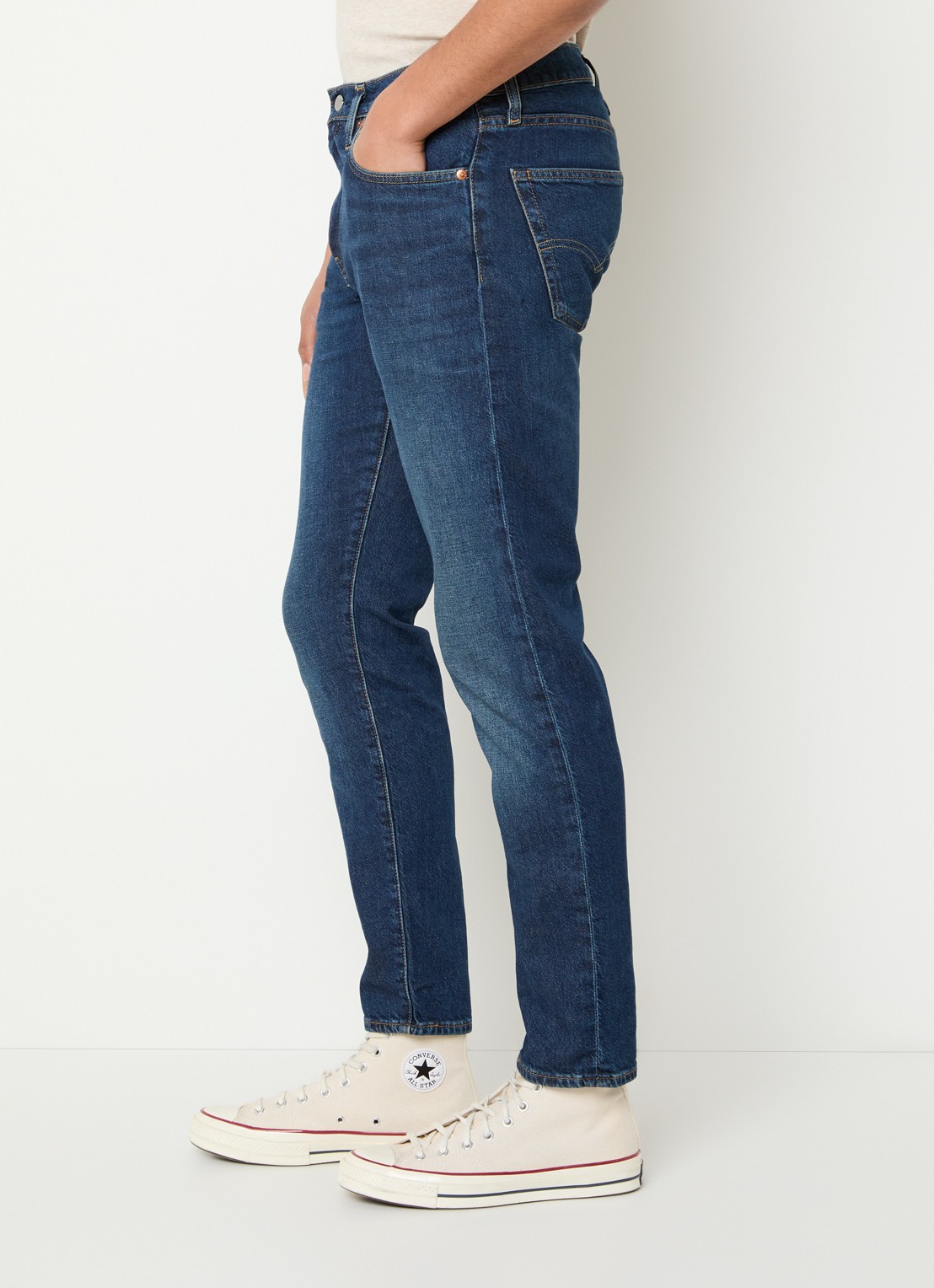 Levi's 512 slim fit jeans met donkere wassing - detail 4 indigo