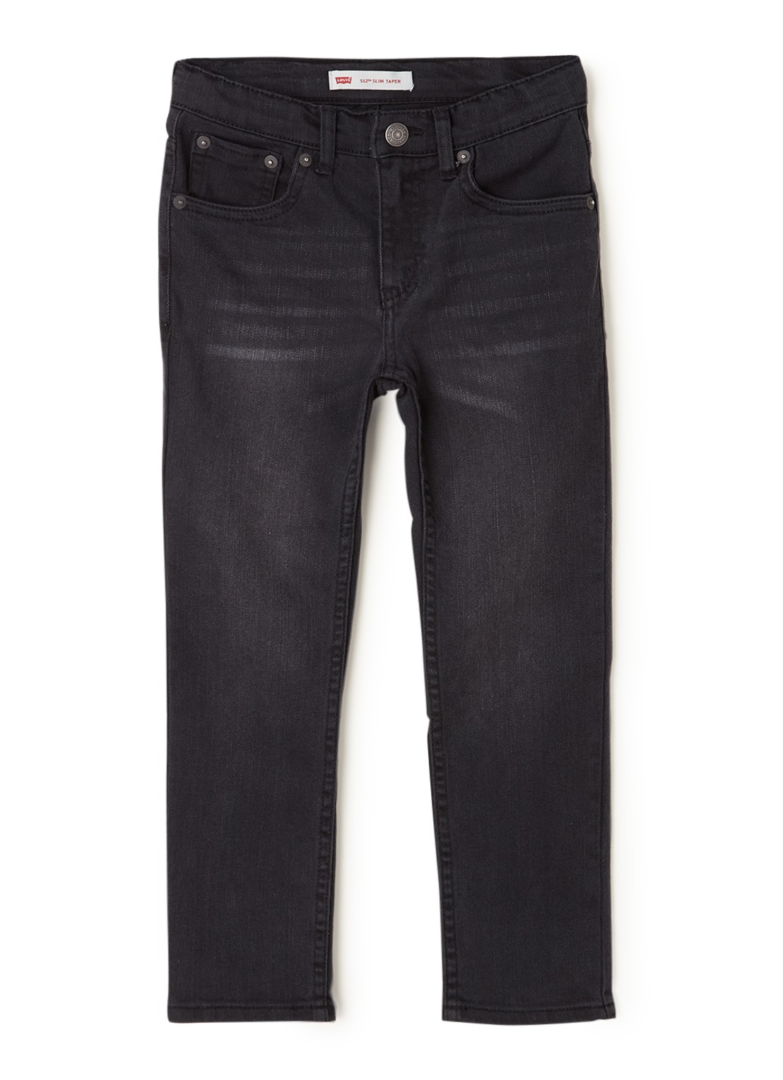 Levi's 512 slim fit jeans met gekleurde wassing en stretch - voorkant donkergrijs