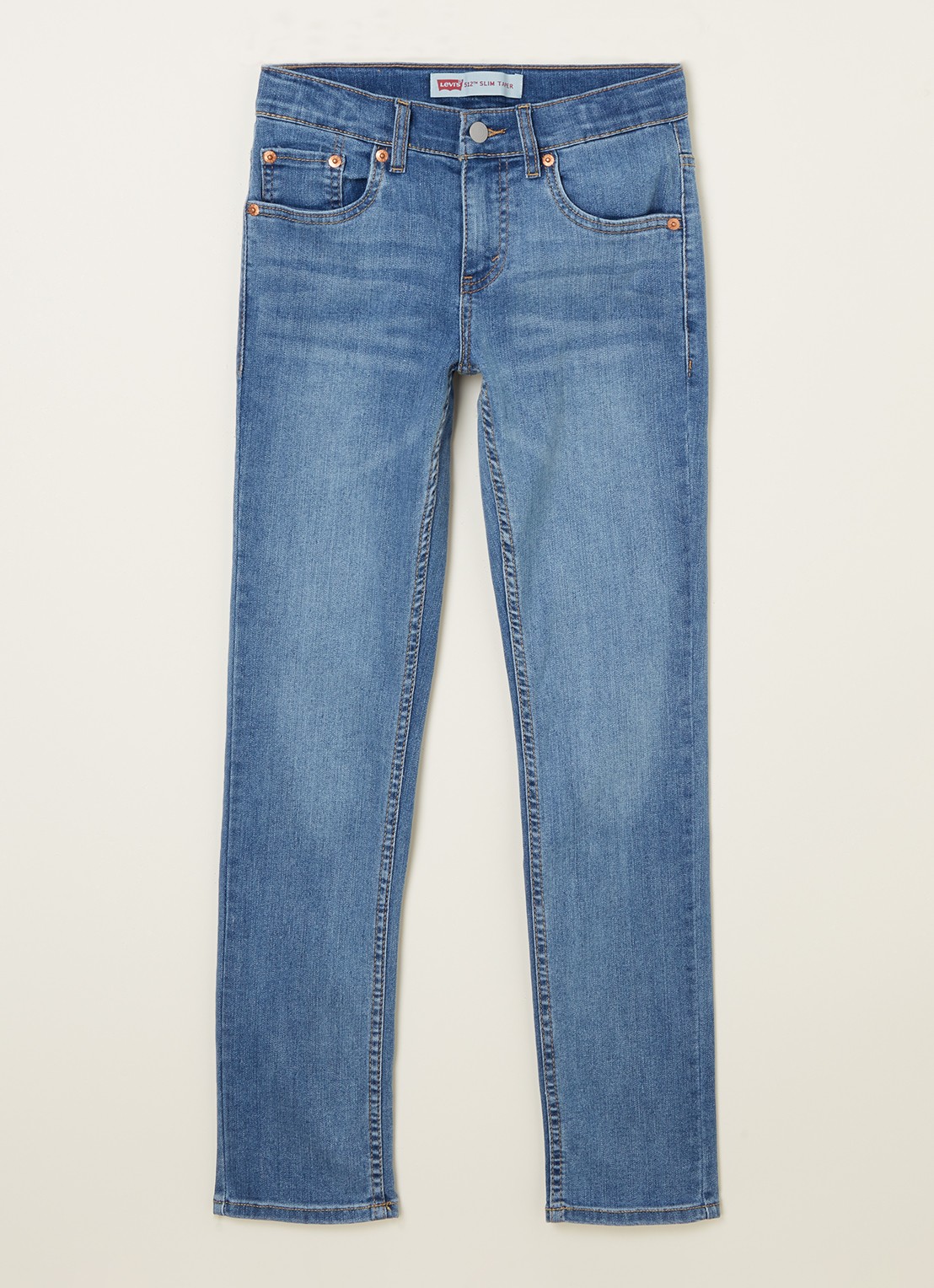 Levi's 512 slim fit jeans met gekleurde wassing en stretch - voorkant 2 blauw