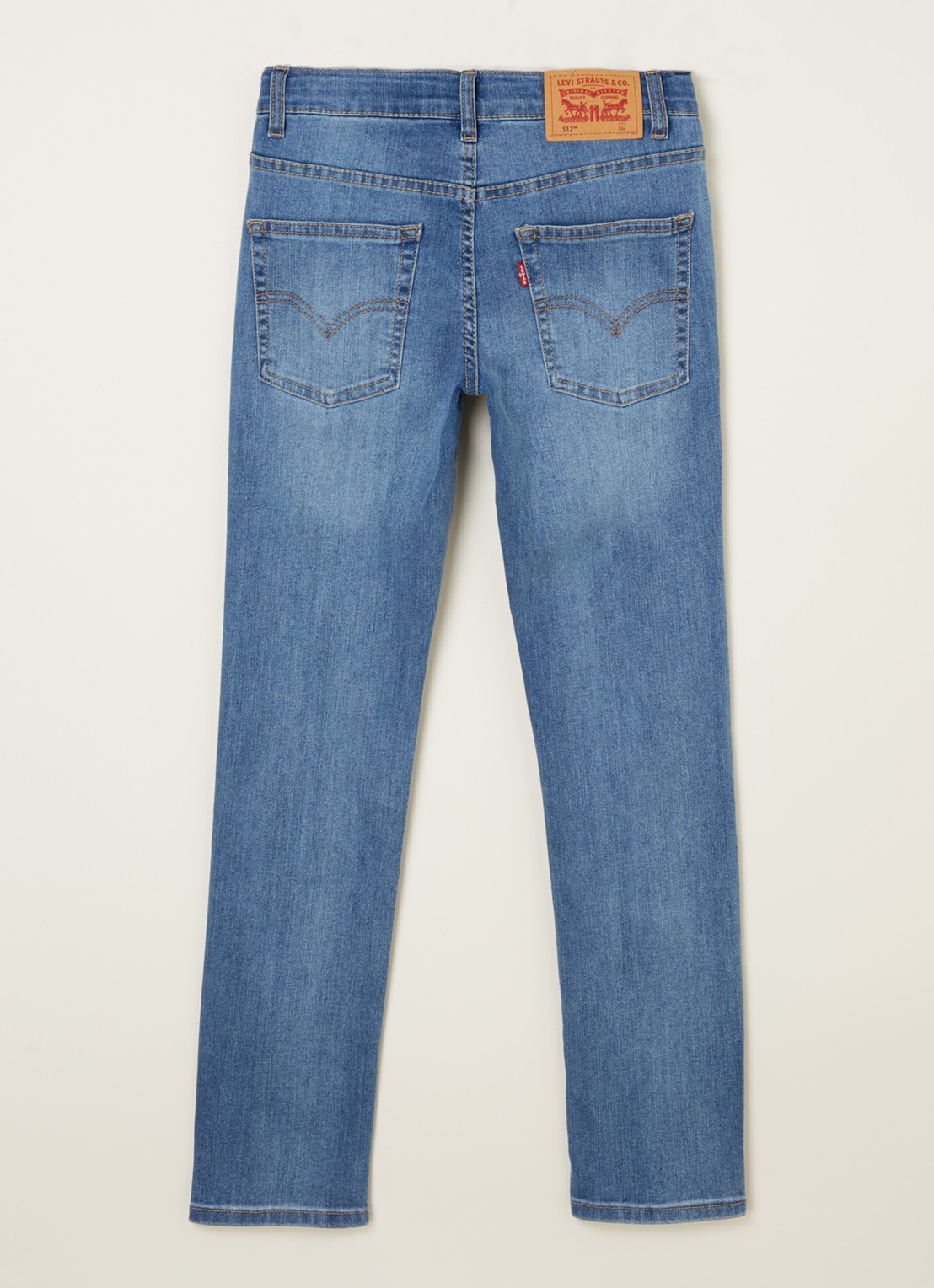 Levi's 512 slim fit jeans met gekleurde wassing en stretch - voorkant 3 blauw