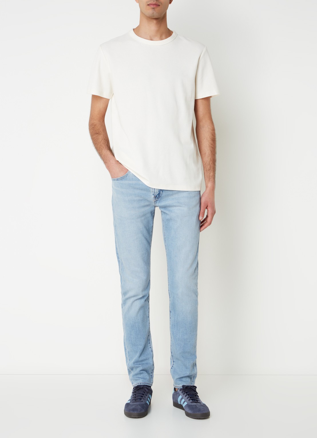 Levi's 512 slim fit jeans met steekzakken - voorkant 2 indigo
