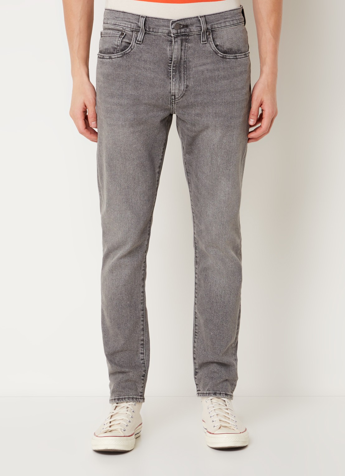 Levi's 512 tapered fit jeans met gekleurde wassing - detail 3 antraciet