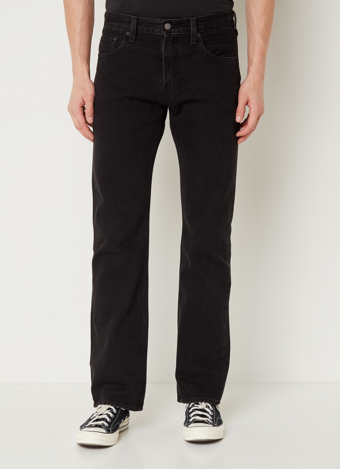 Levi's 517 Bootcut jeans met gekleurde wassing - detail 4 zwart