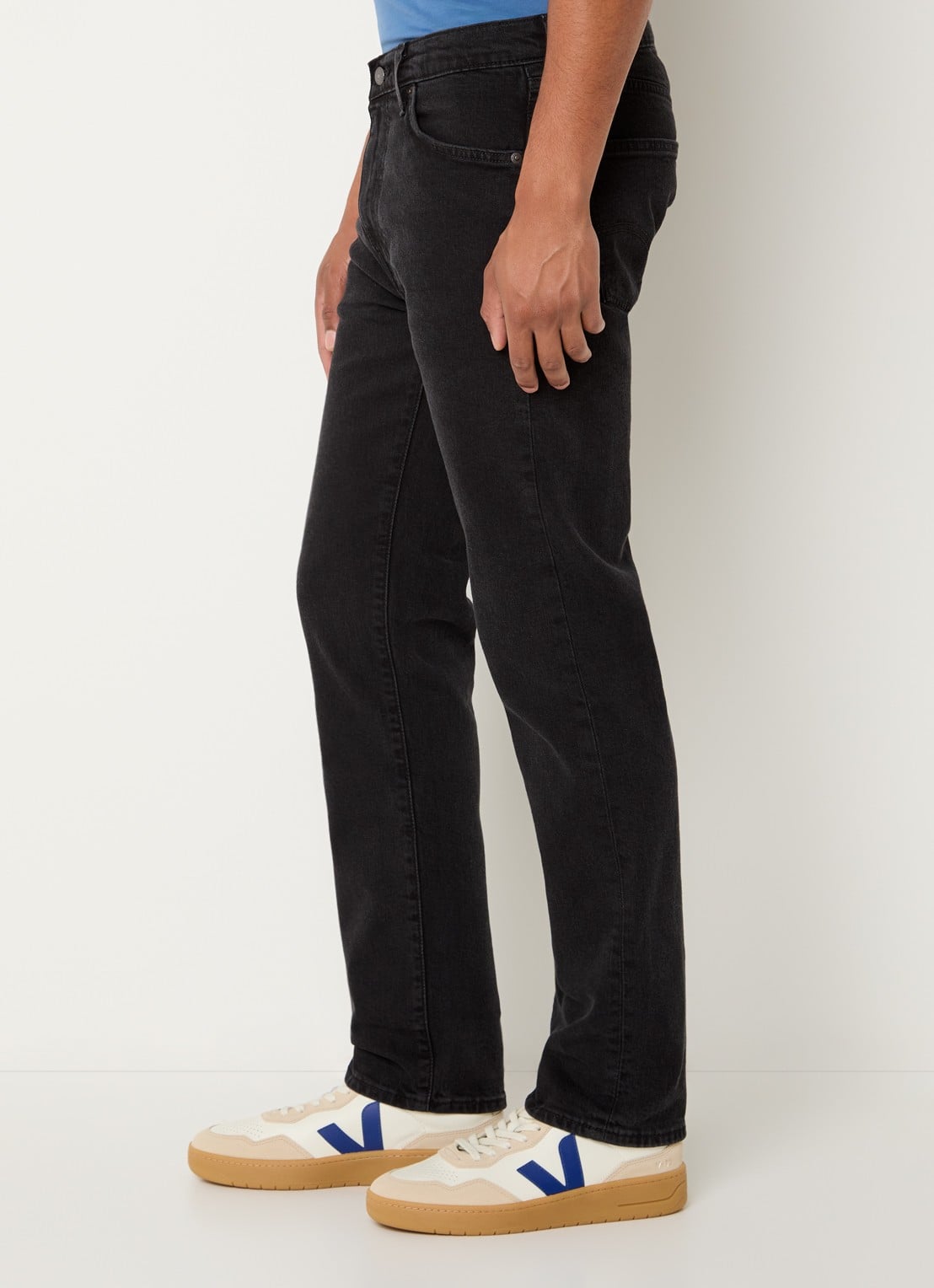 Levi's 518 slim fit jeans met gekleurde wassing - detail 3 zwart