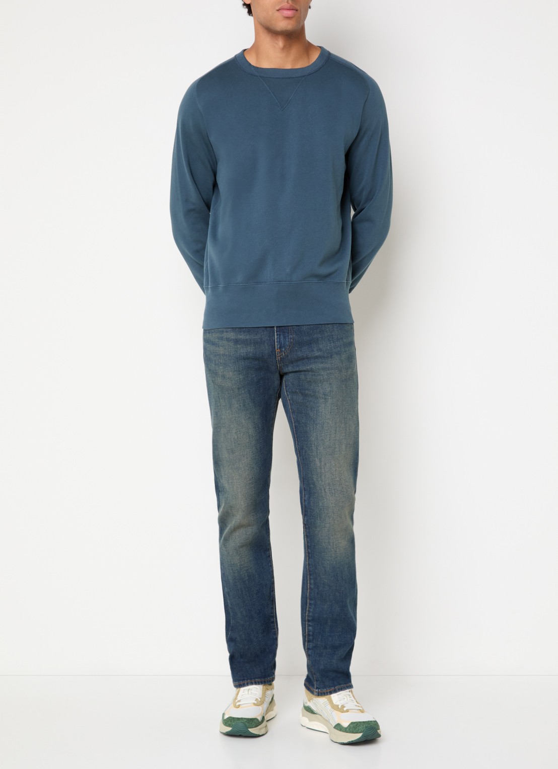 Levi's 518 slim fit jeans met medium wassing - voorkant 5 indigo