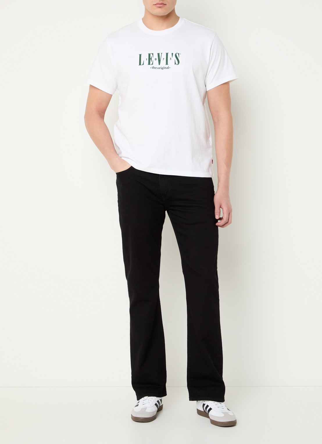 Levi's 527 Slim bootcut jeans met gekleurde wassing - voorkant 4 zwart